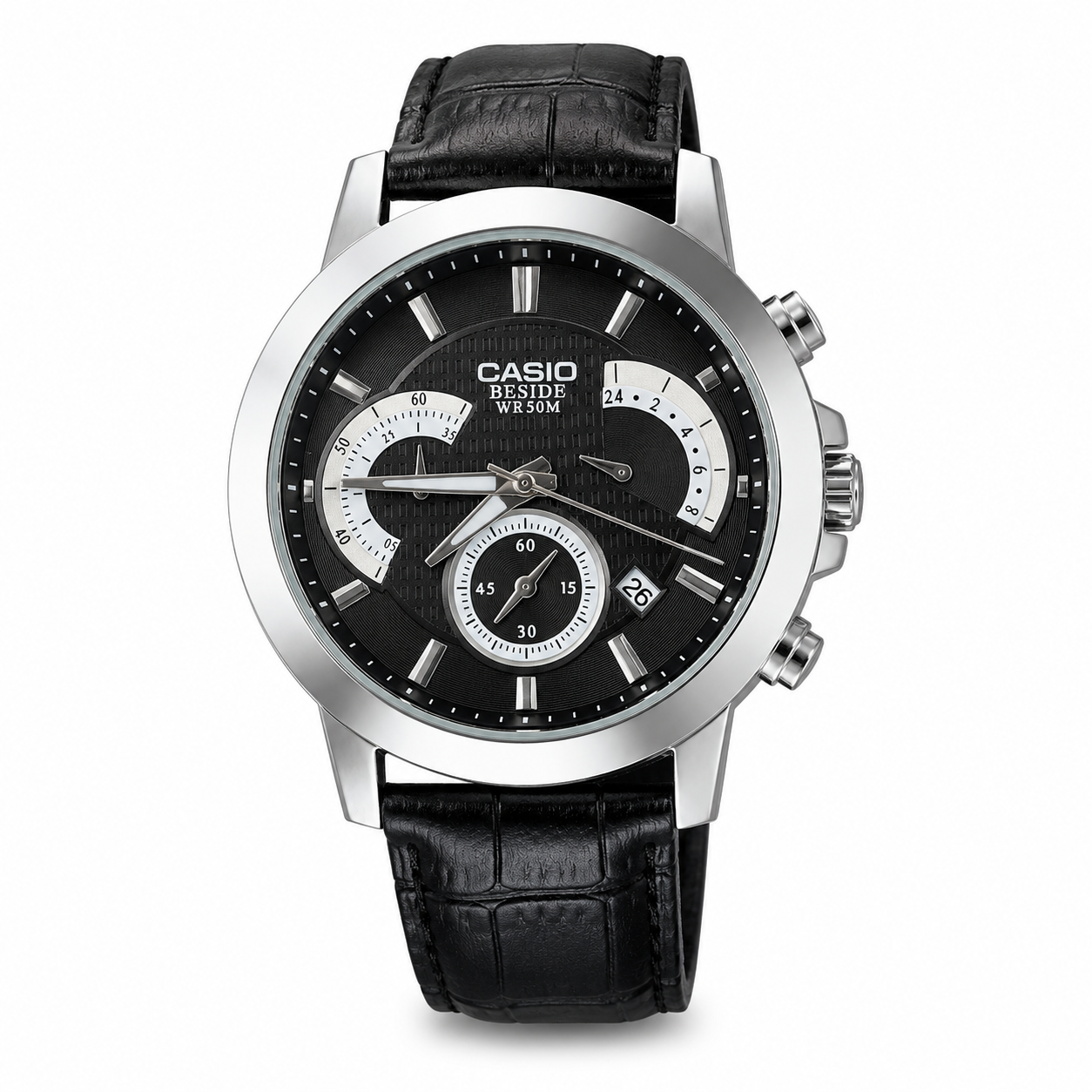 All Black Beside Chronograph Watch