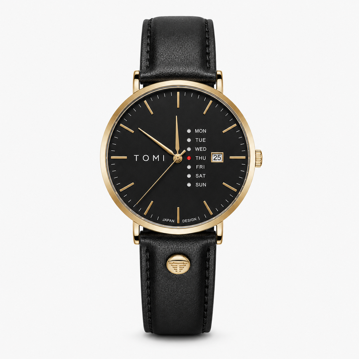 Tomi Mentor Black Copper Day Date Watch