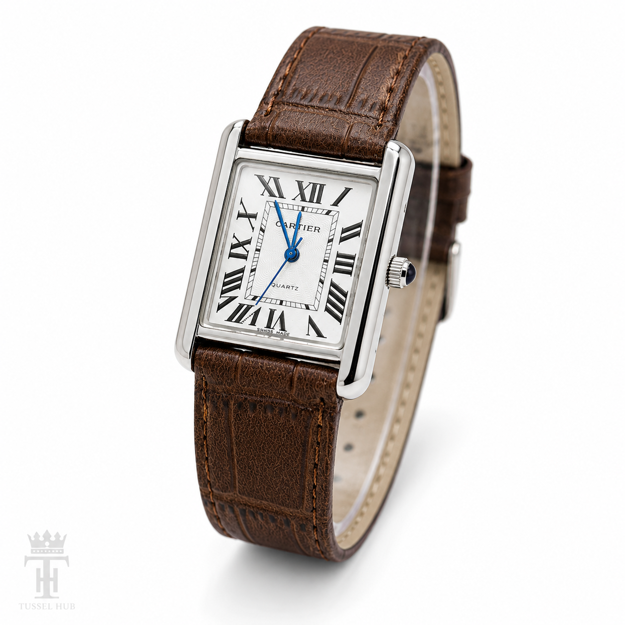 Brown Leather Cart*er Tank Watch