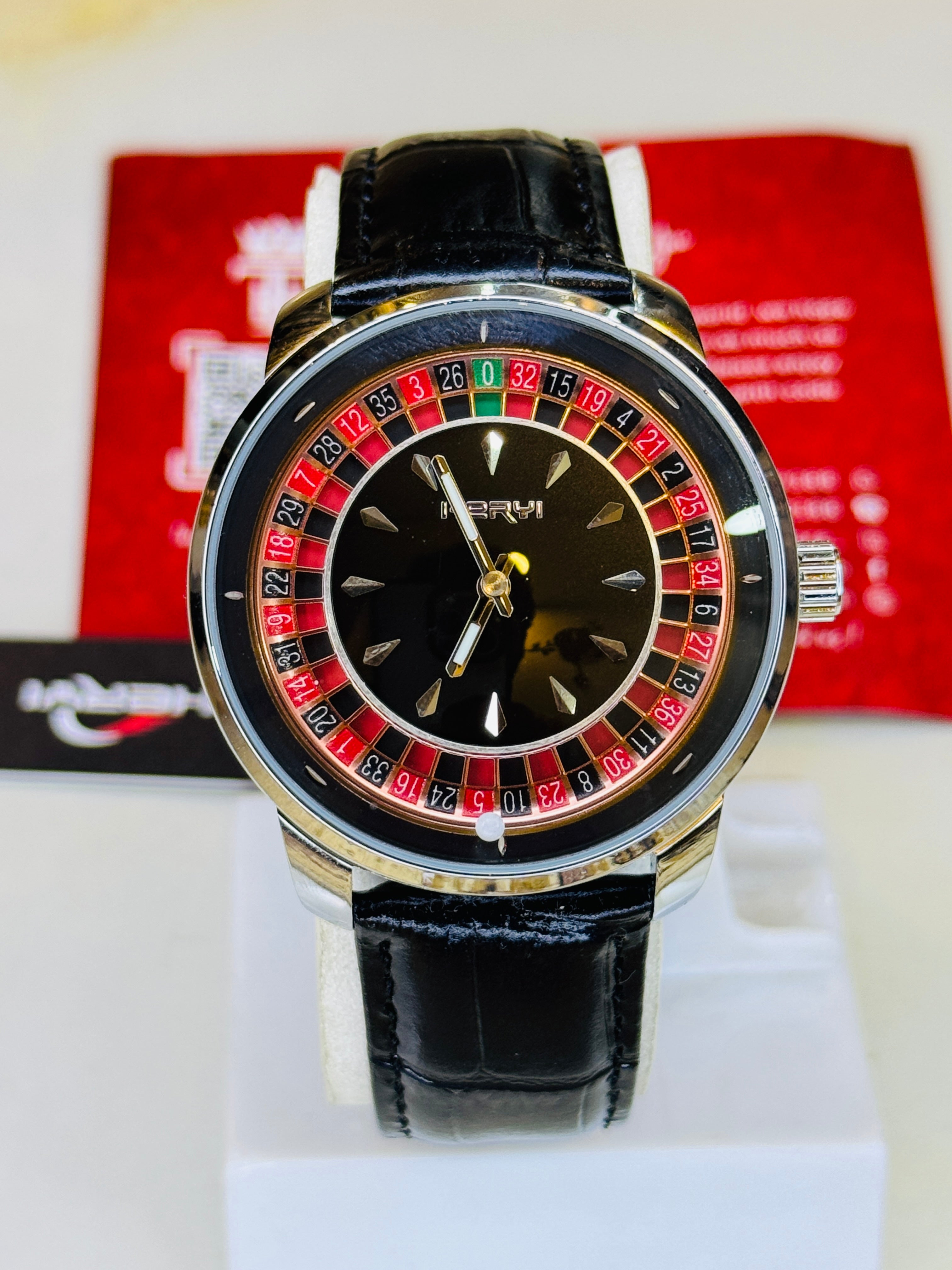 Jacob & Co Black Silver Casino Watch