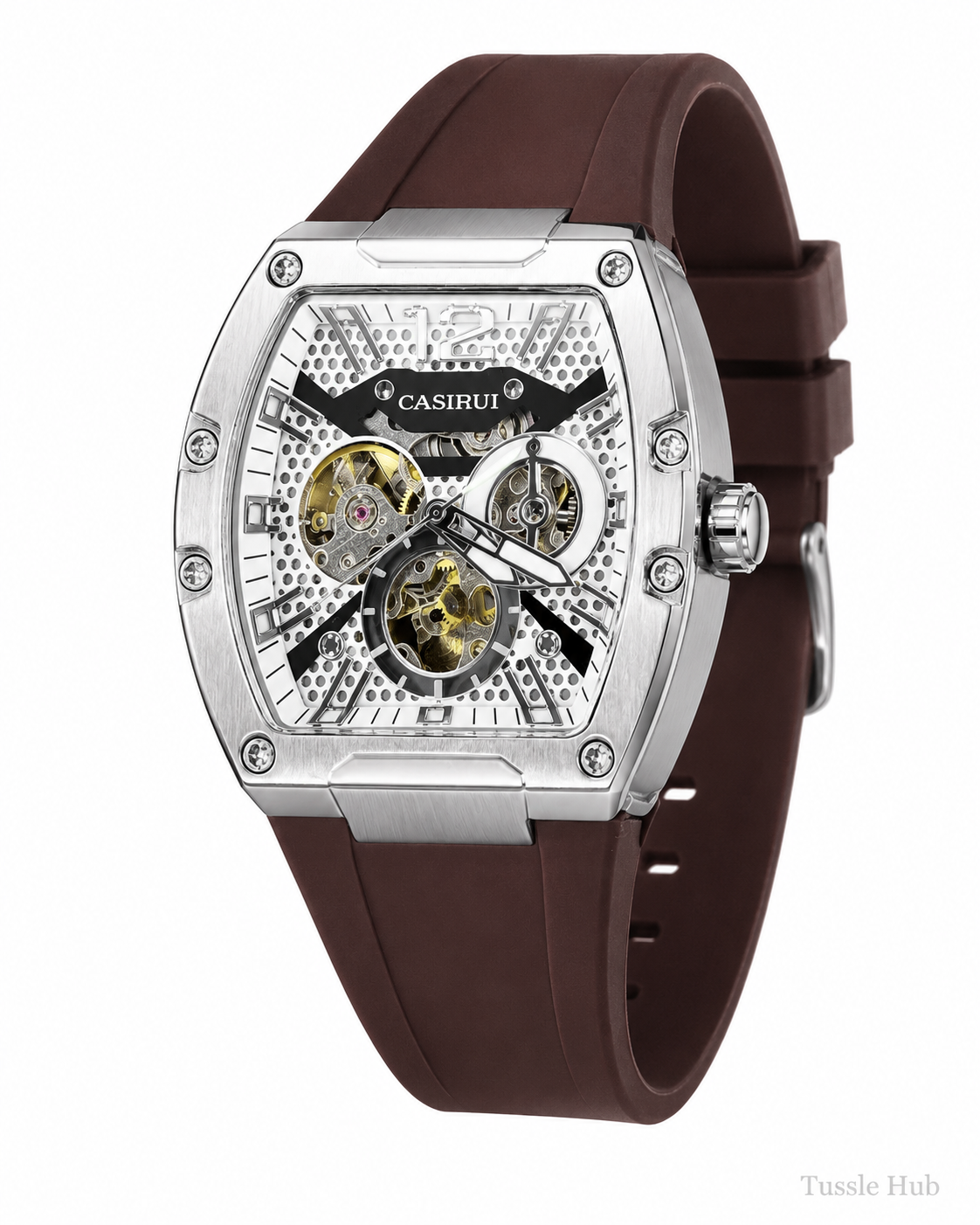 Chocolate Automatic Skeleton RM Dial Watch