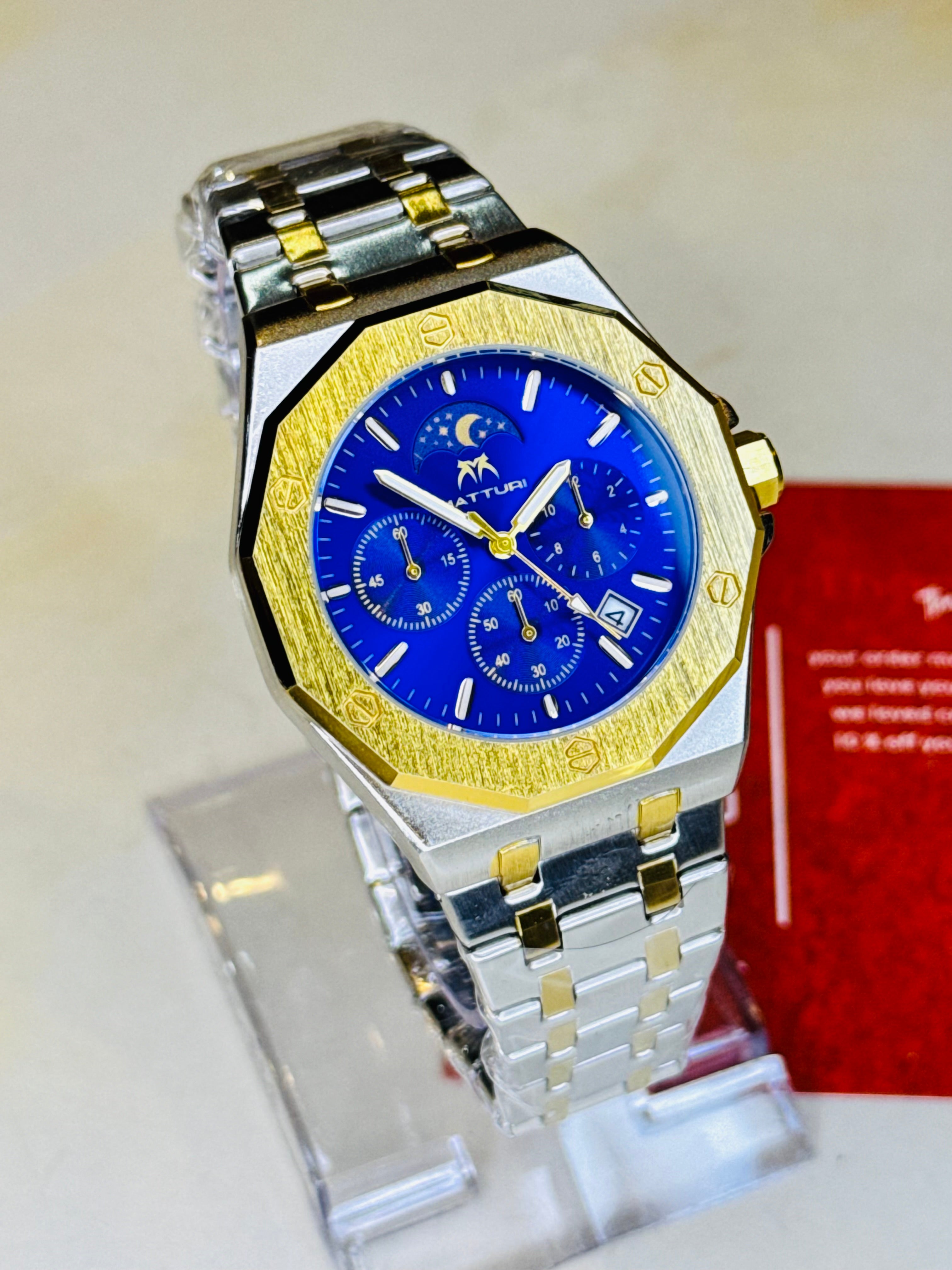Royal Oak Two Tone Sapphire Chronograph Waterproof Watch