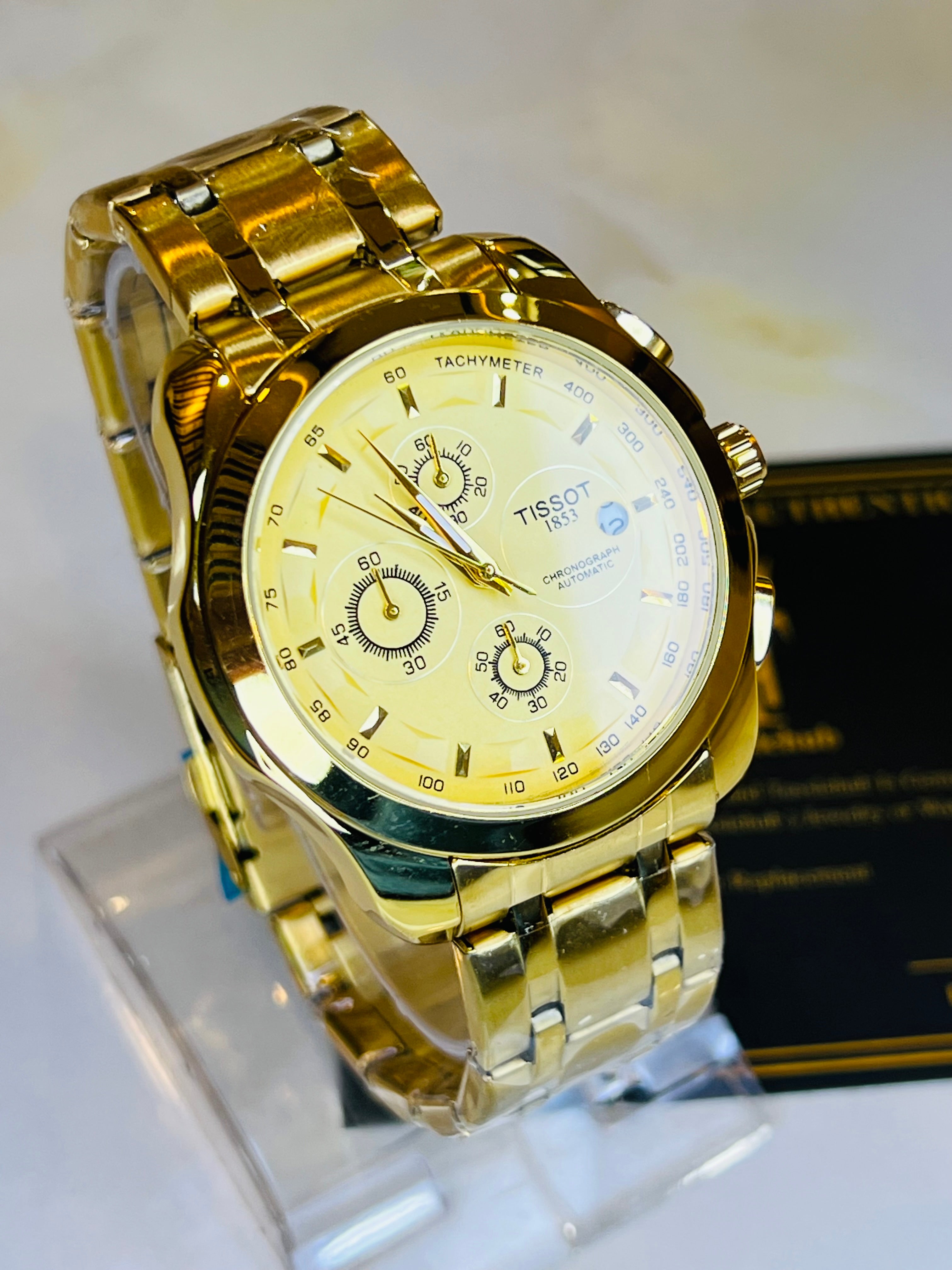 All Gold 1853 Chain Strap Chronograph Watch