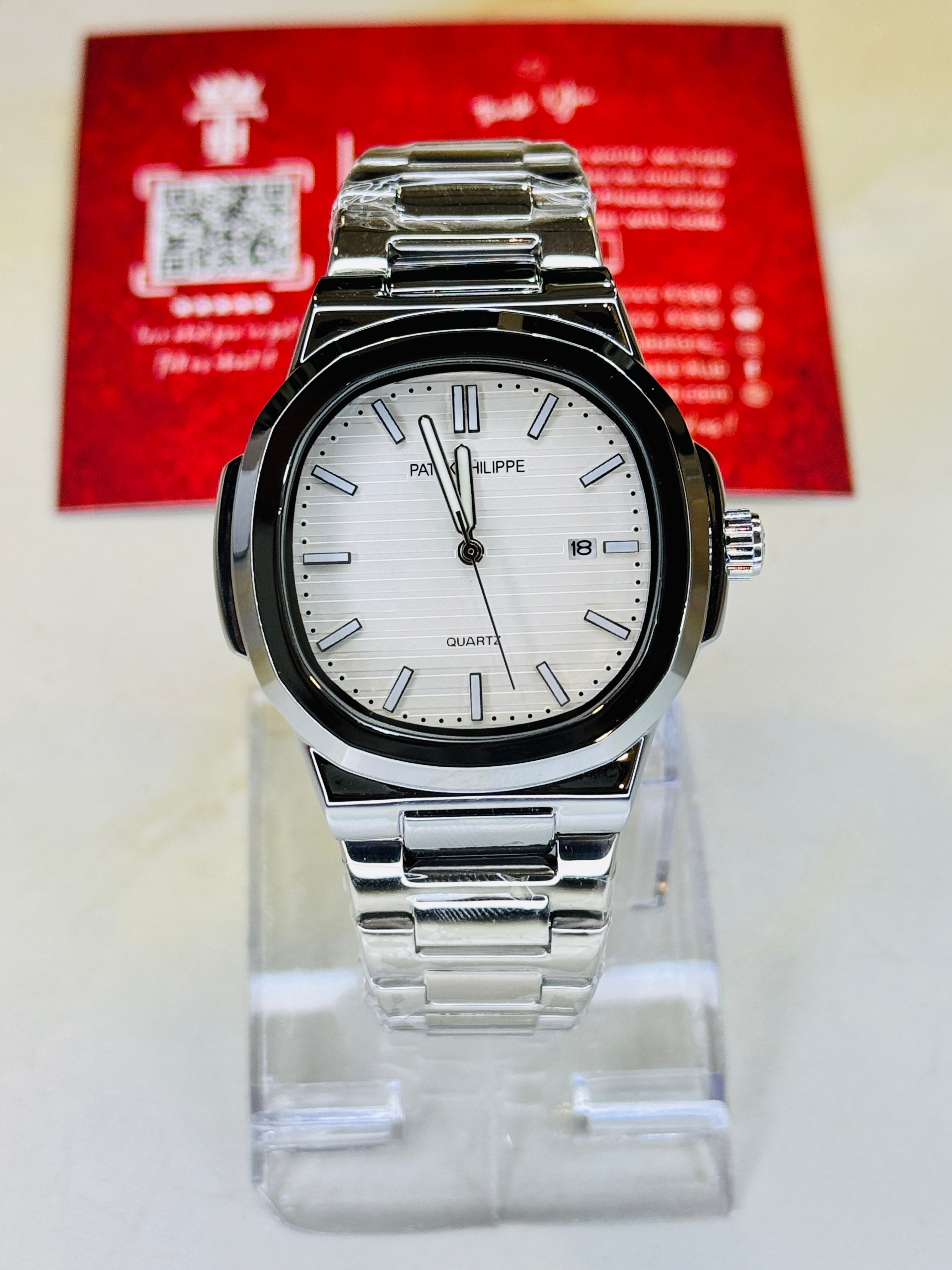 Silver White Nautilus Premium Watch