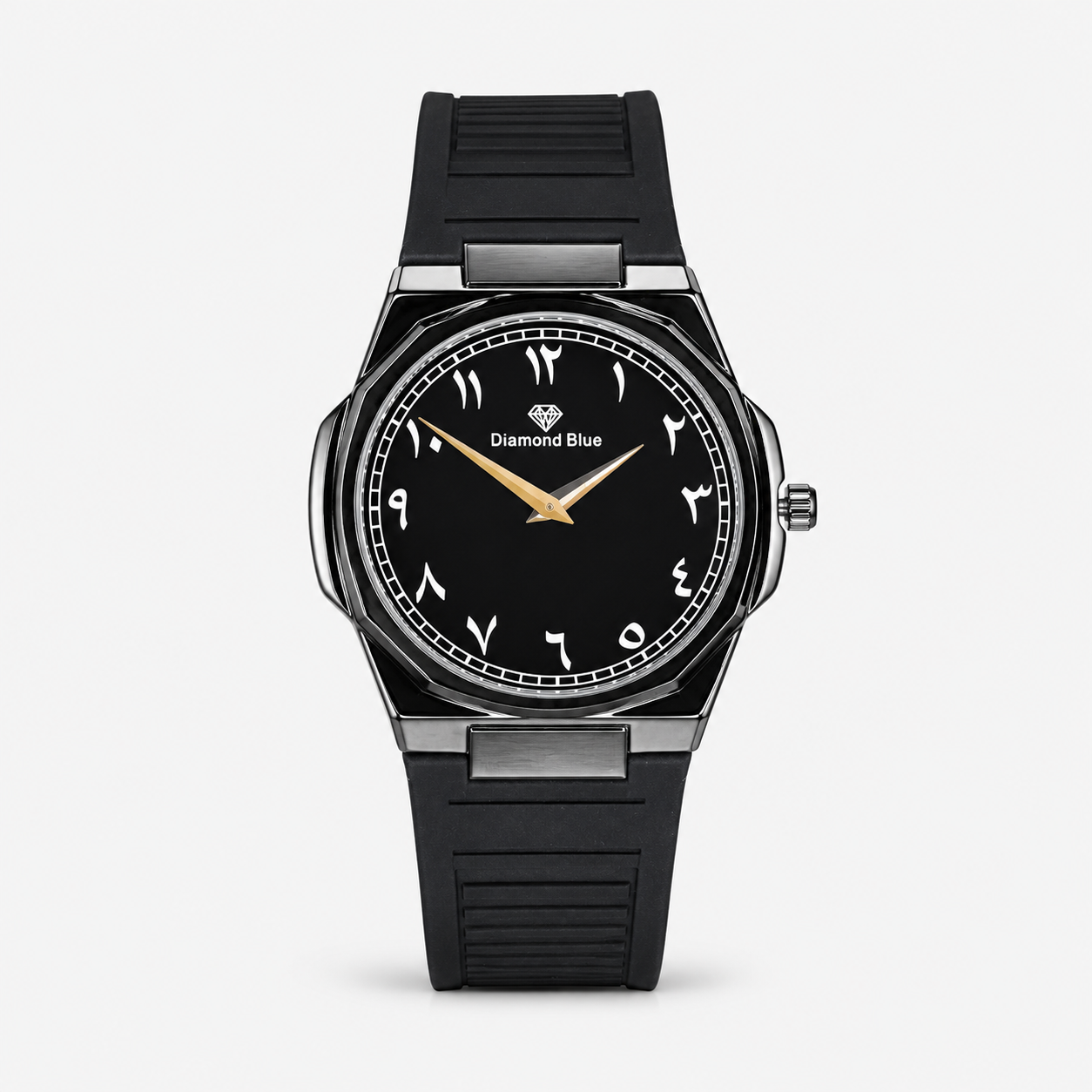 All Black Slim Arabic Magnet Strap Watch