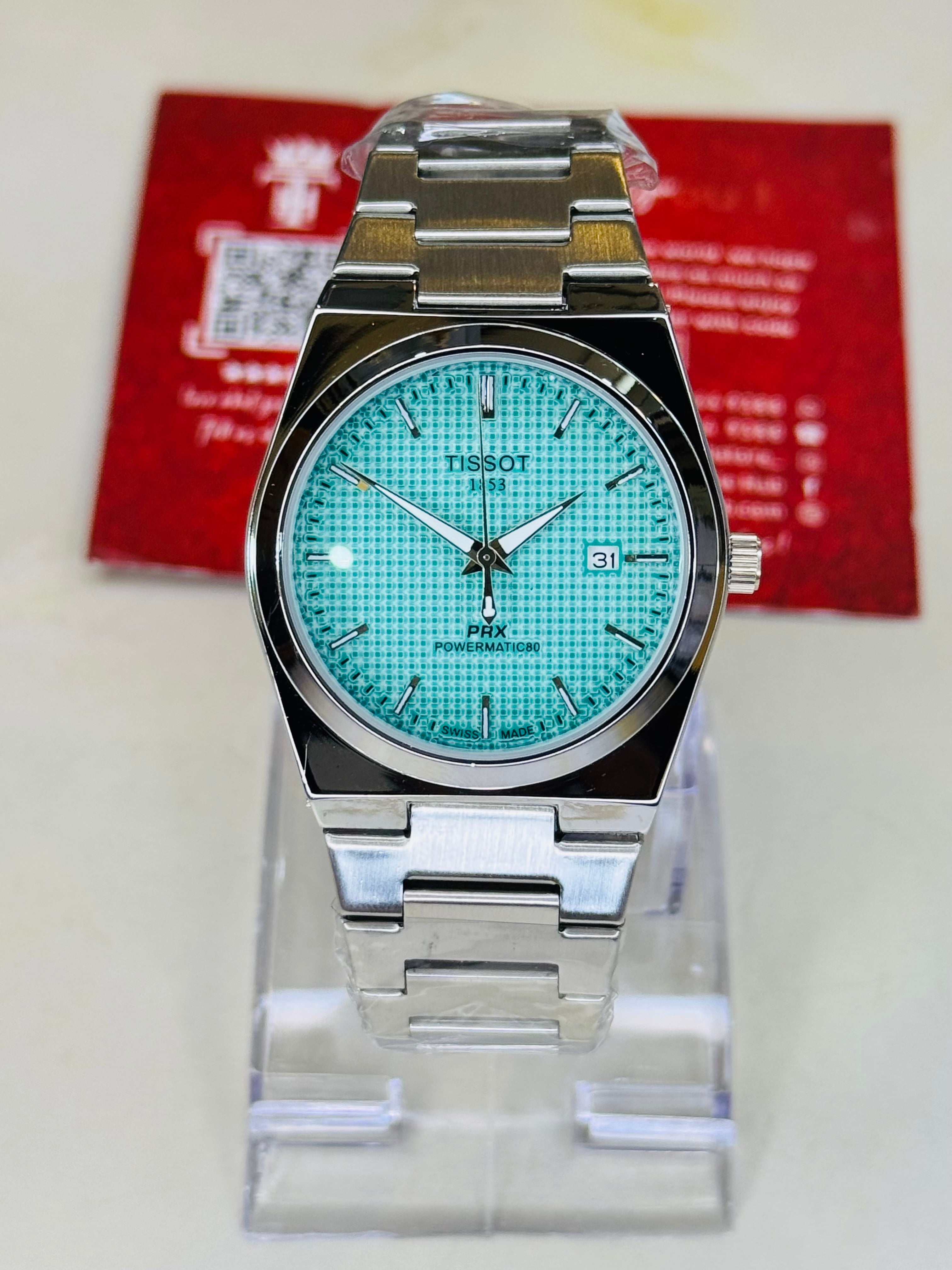 Tissot PRX Silver Tiffany Dial Quartz Watch