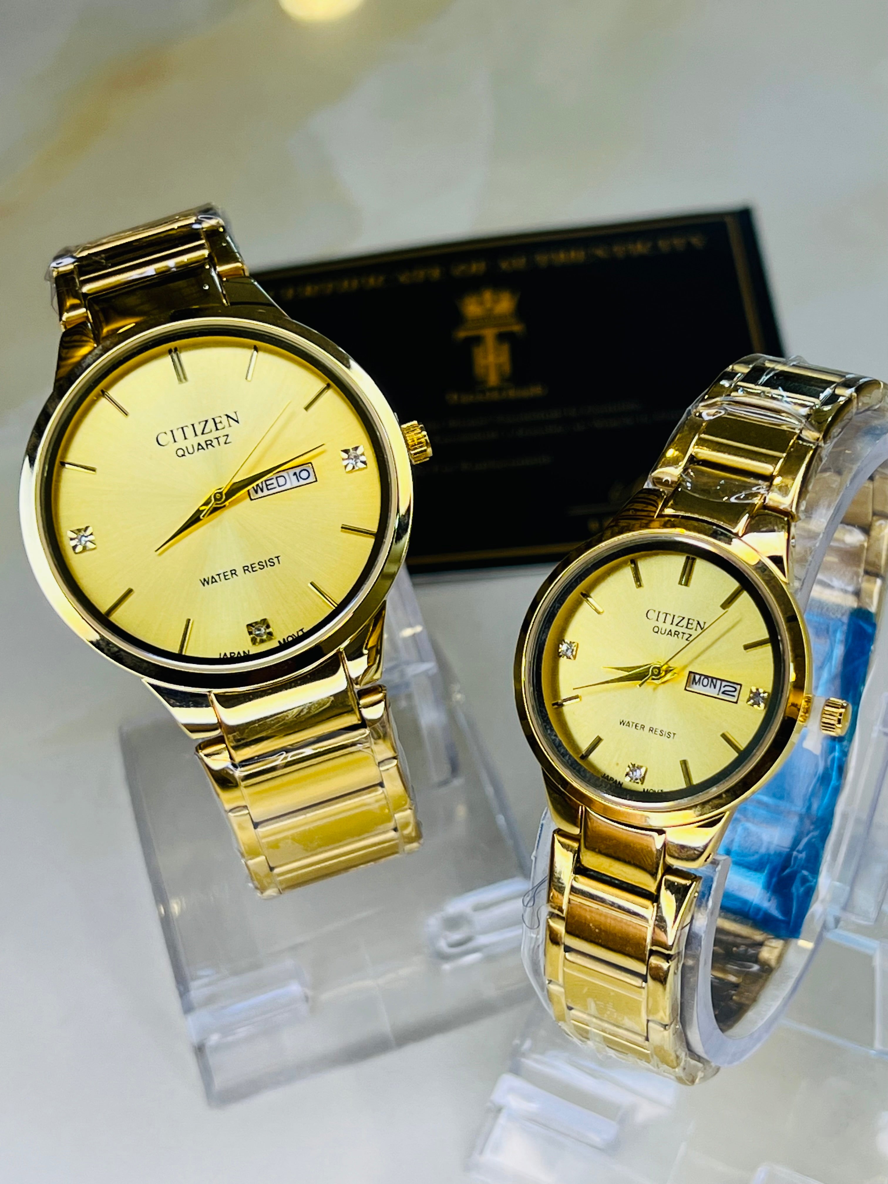 All Gold Axiom Couple Watch