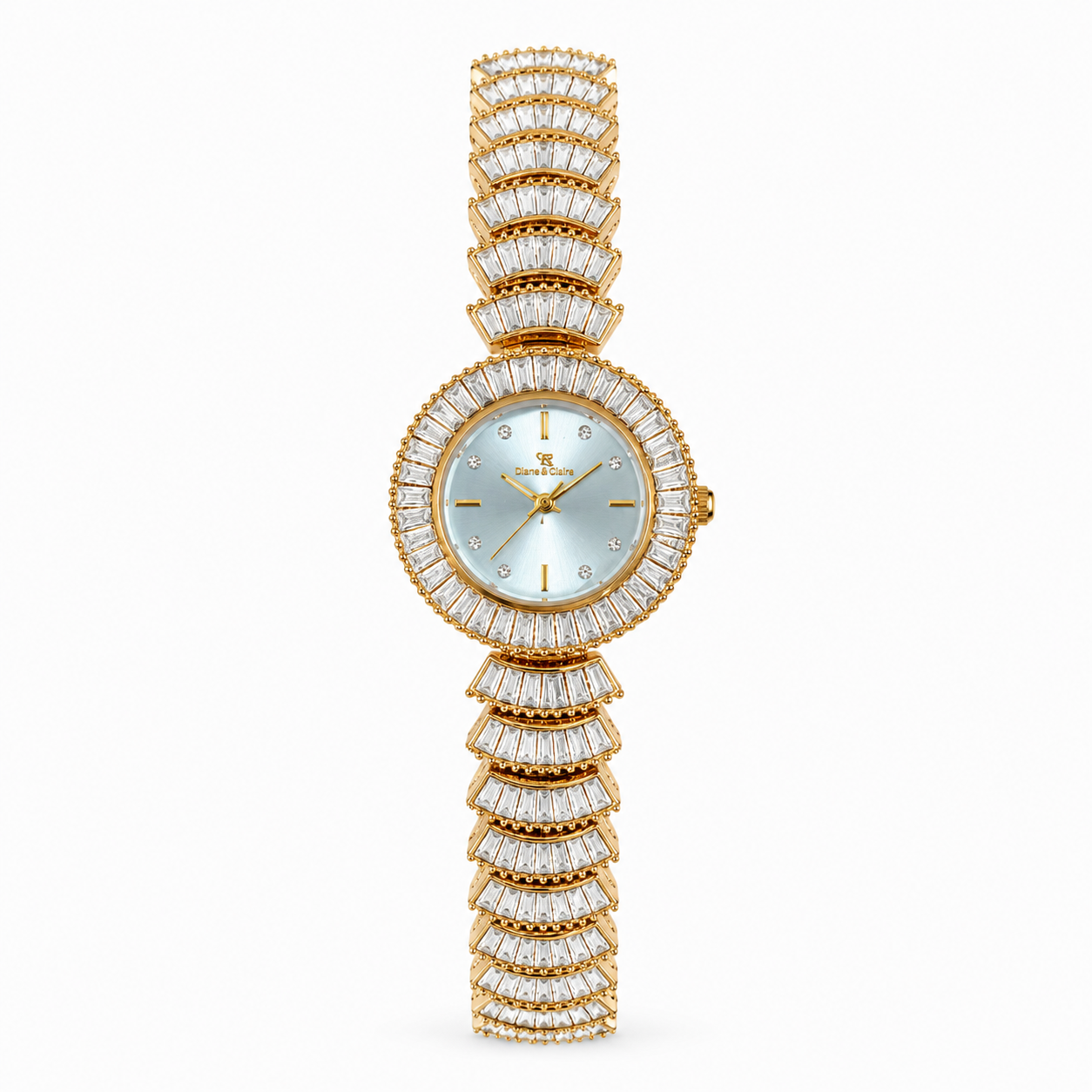 The Baguette Cascade – Art Deco Crystal Statement Watch