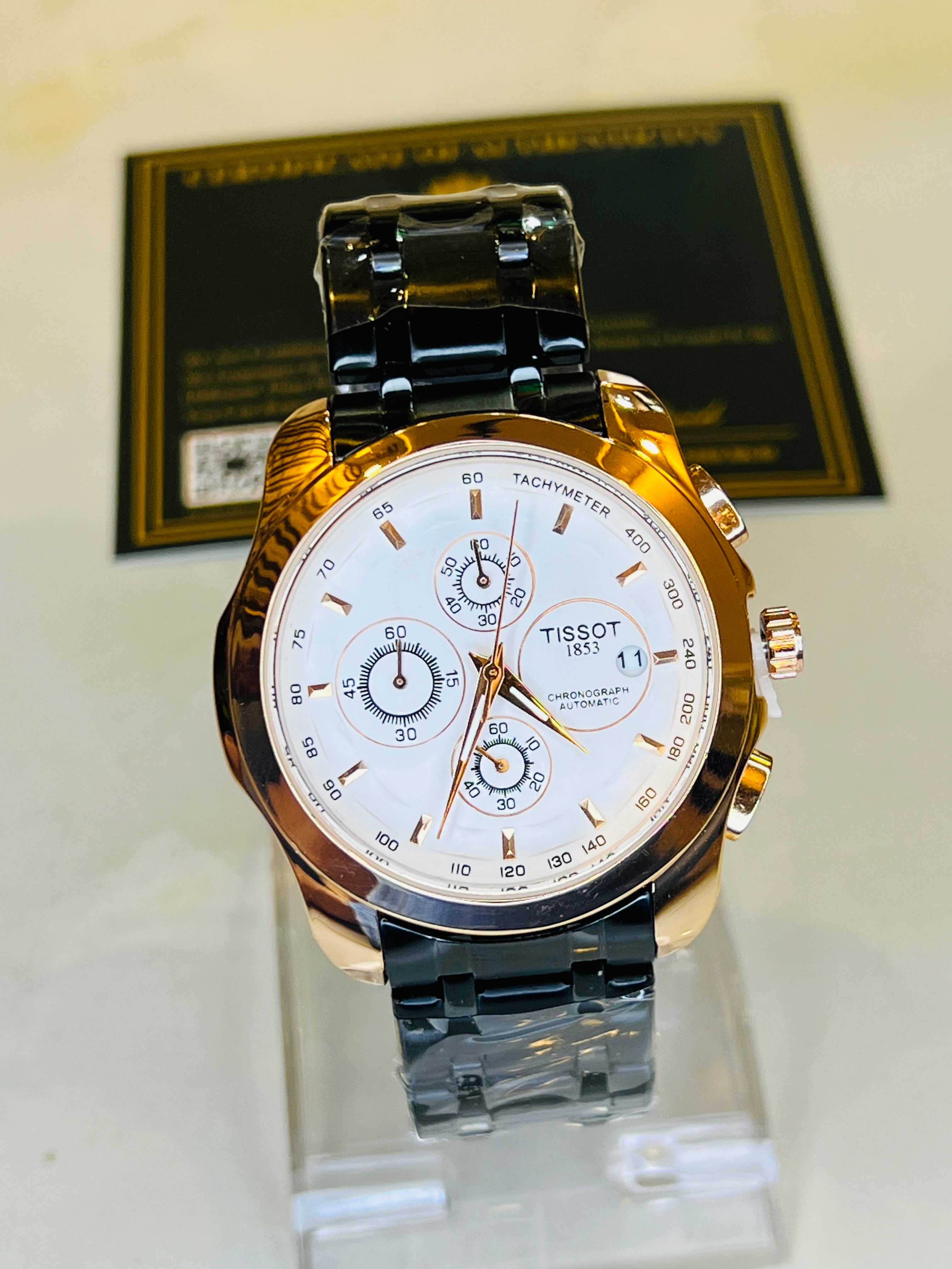 Black Copper 1853 Chain Strap Chronograph Watch