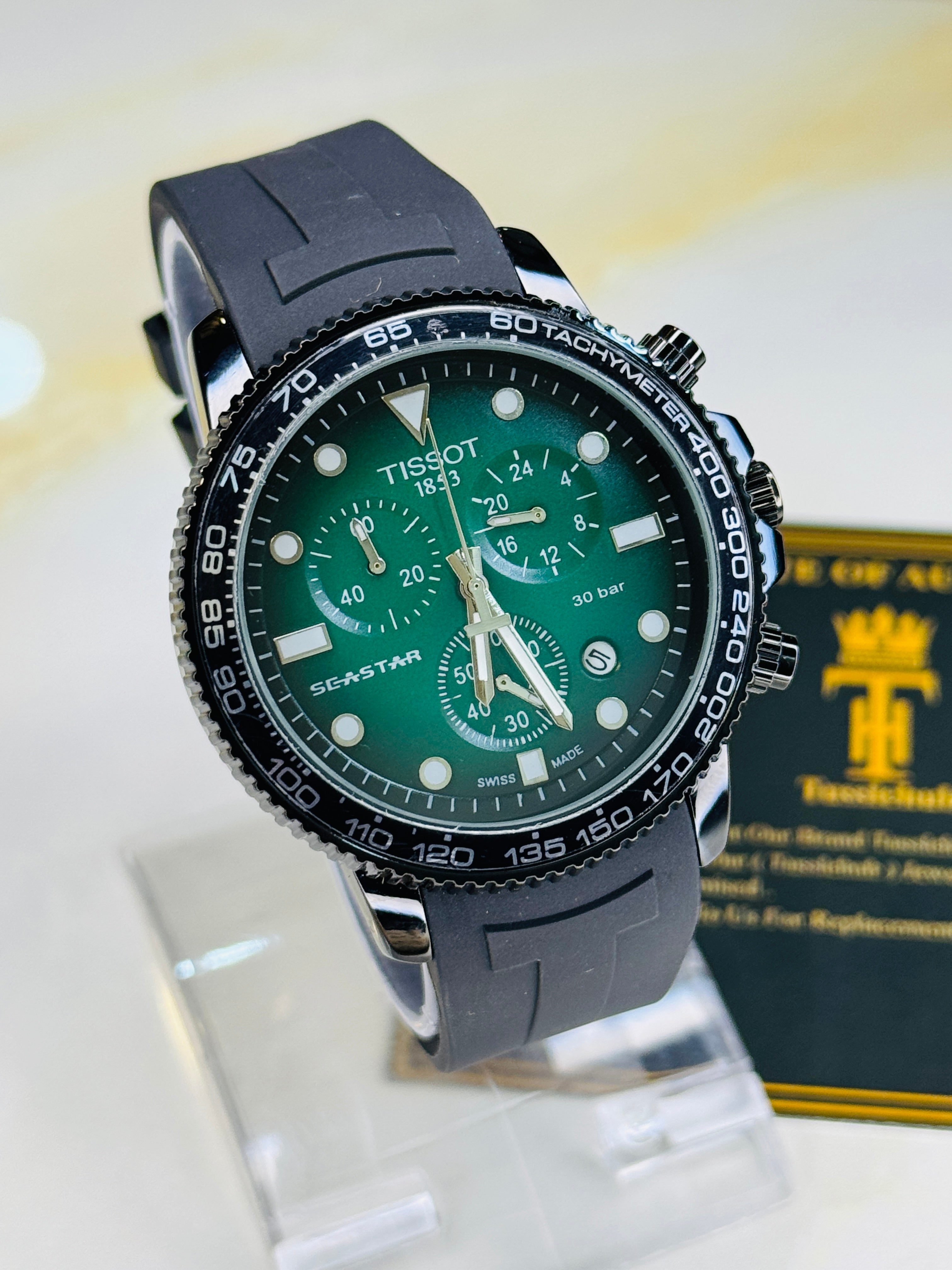 Black Emerald Tissot Sea Star Chronograph Watch