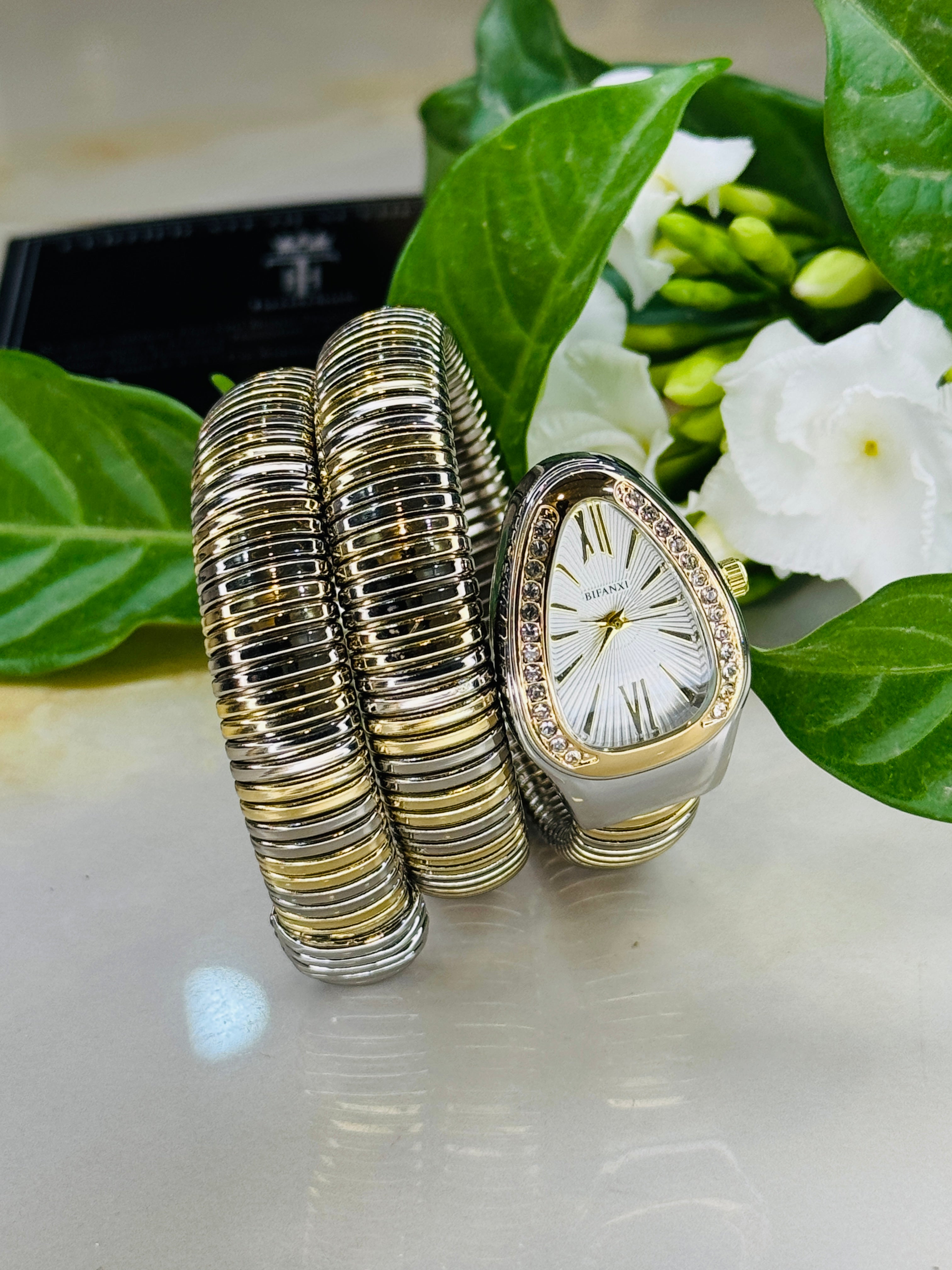 Two Tone Serpentine Watch For Her