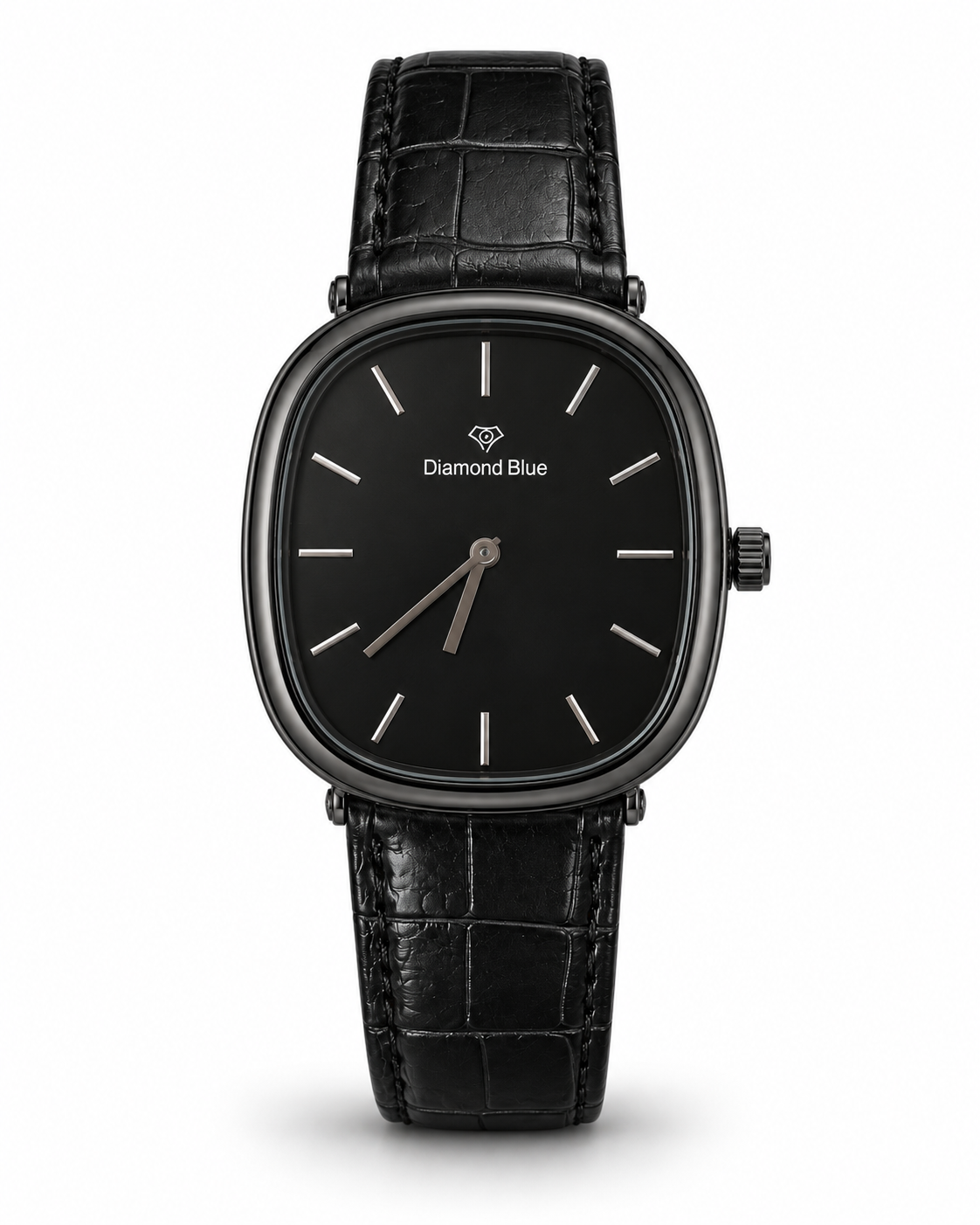 Diamond Ellipse Leather Watch