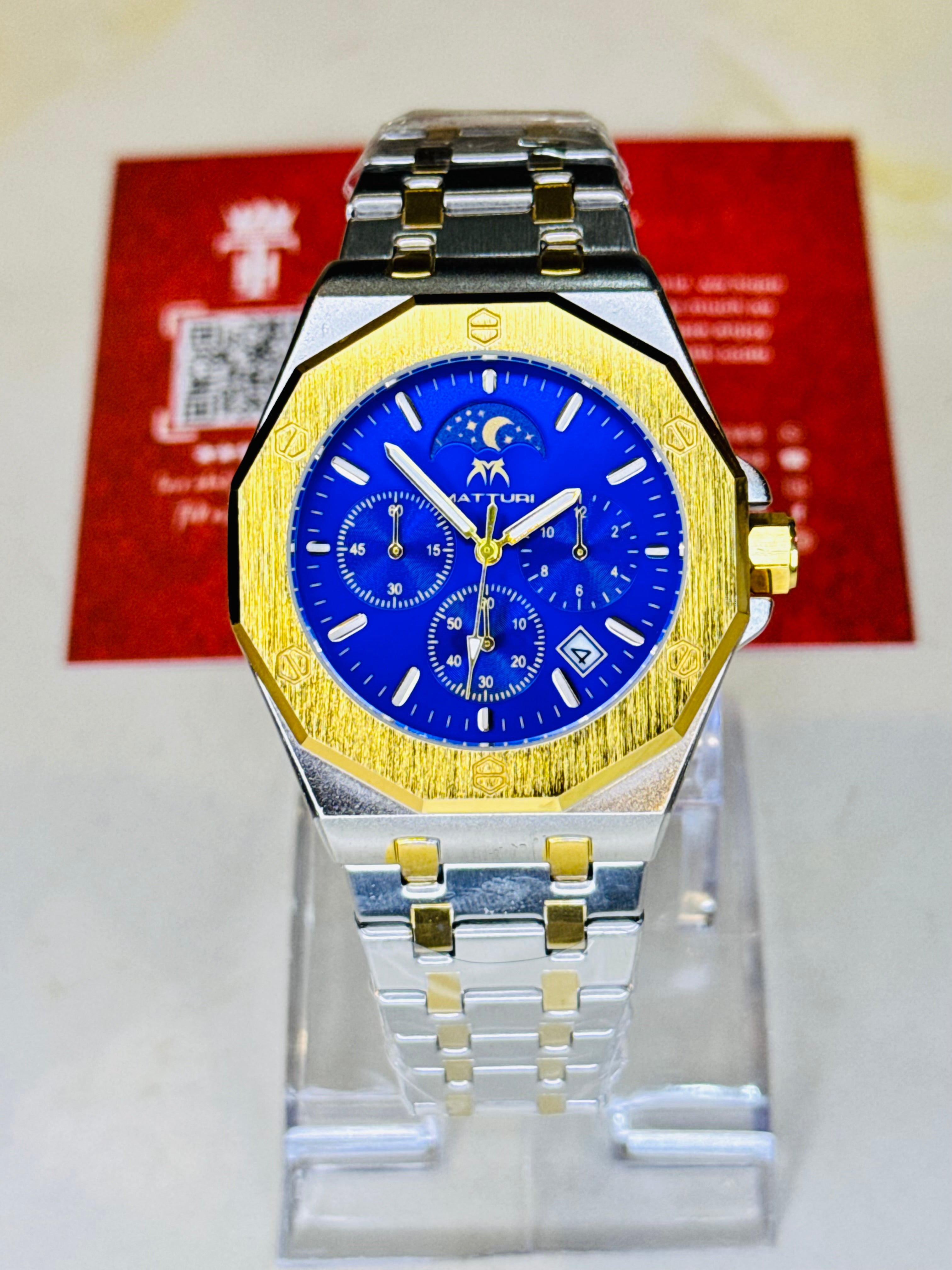 Royal Oak Two Tone Sapphire Chronograph Waterproof Watch