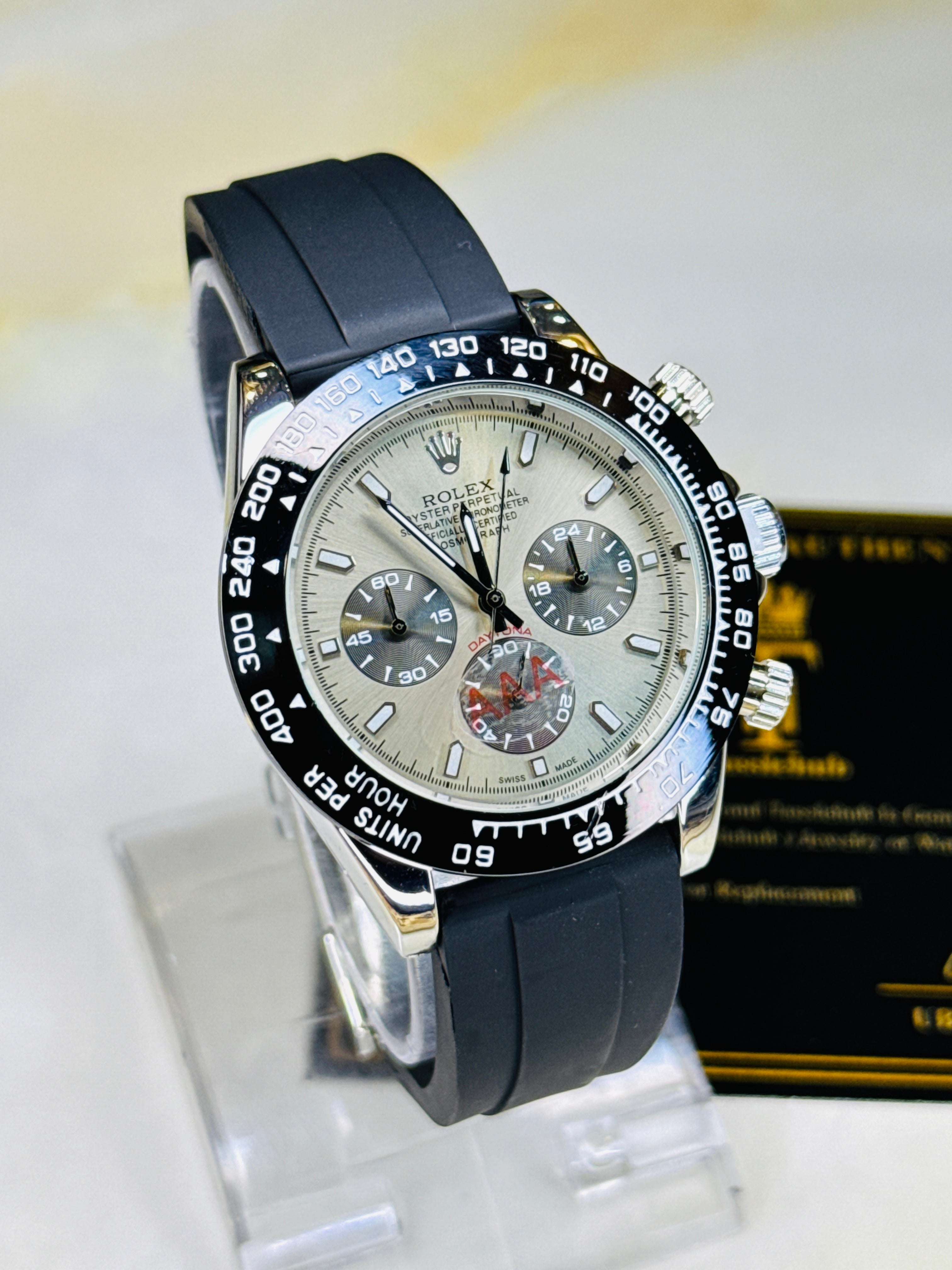 Silver Ash Dial Daytona Chronographs Dial Watch