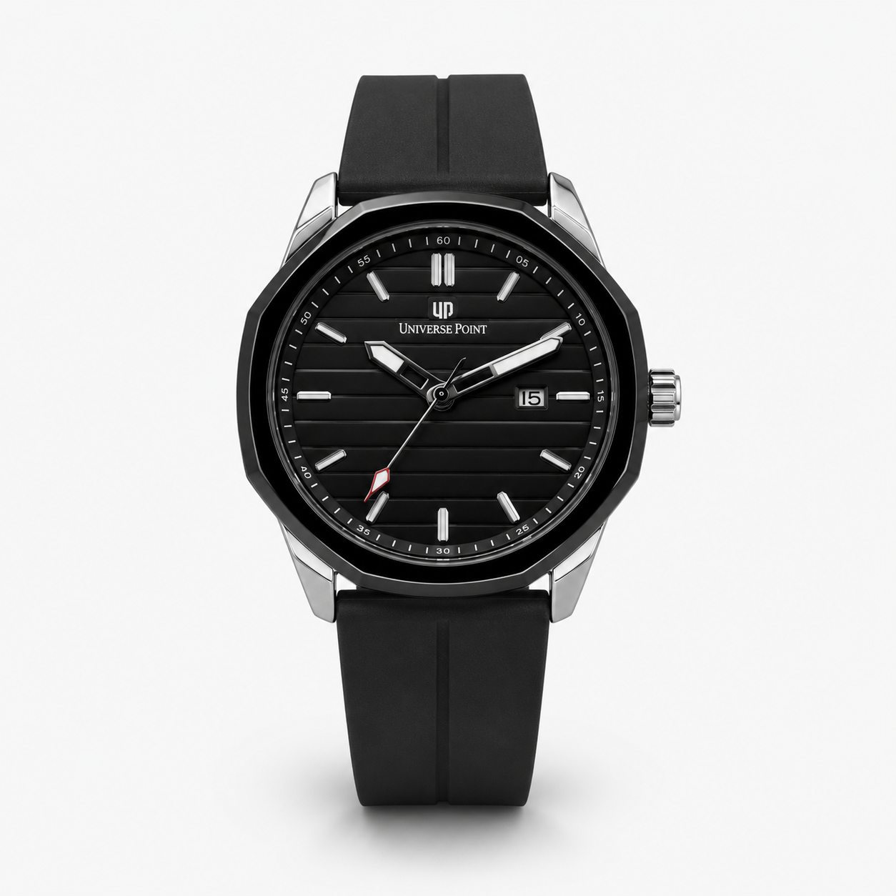All Black Universe Octa Magnet Strap Watch