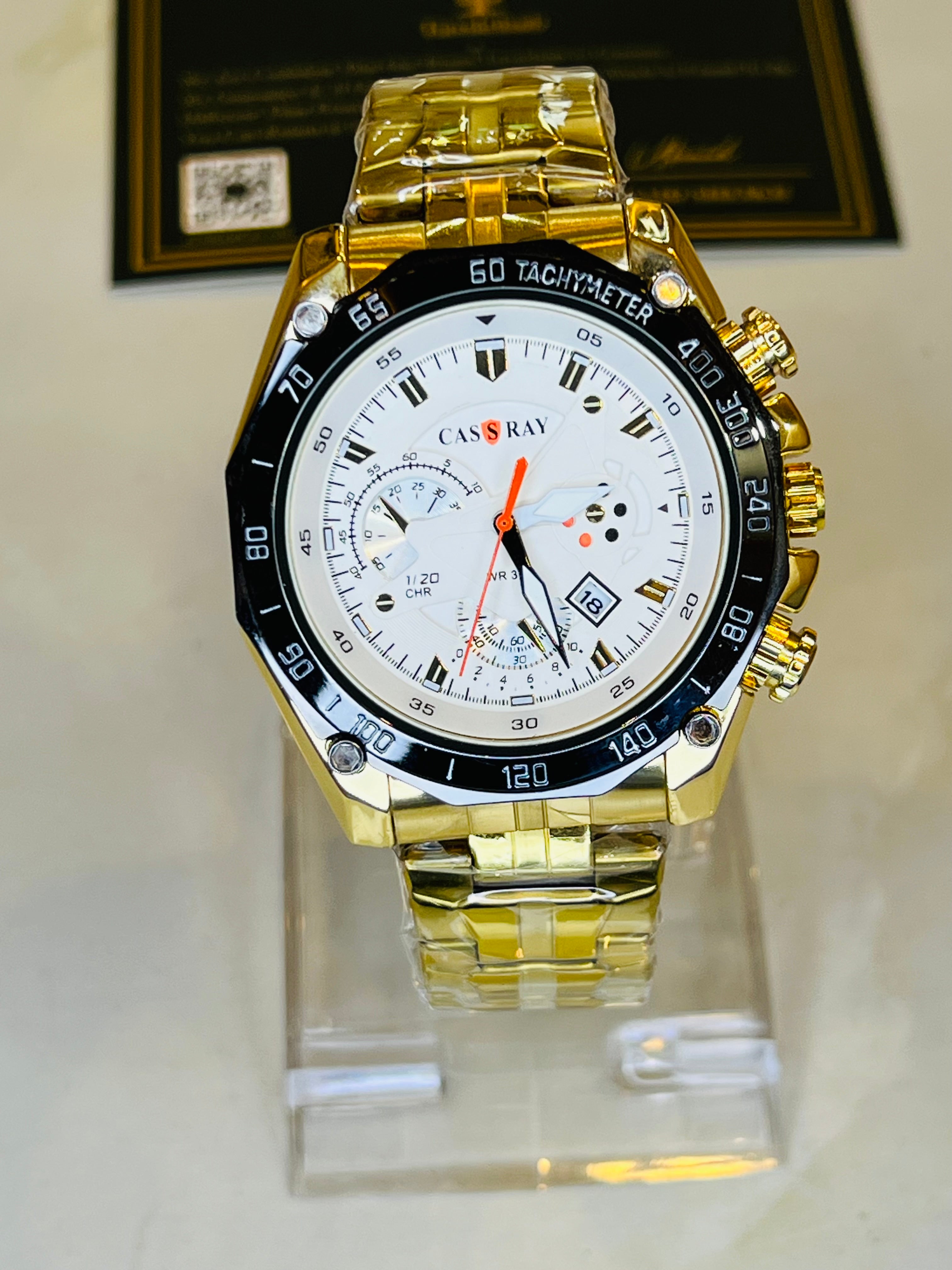 Tachy Gold White Cassray Watch