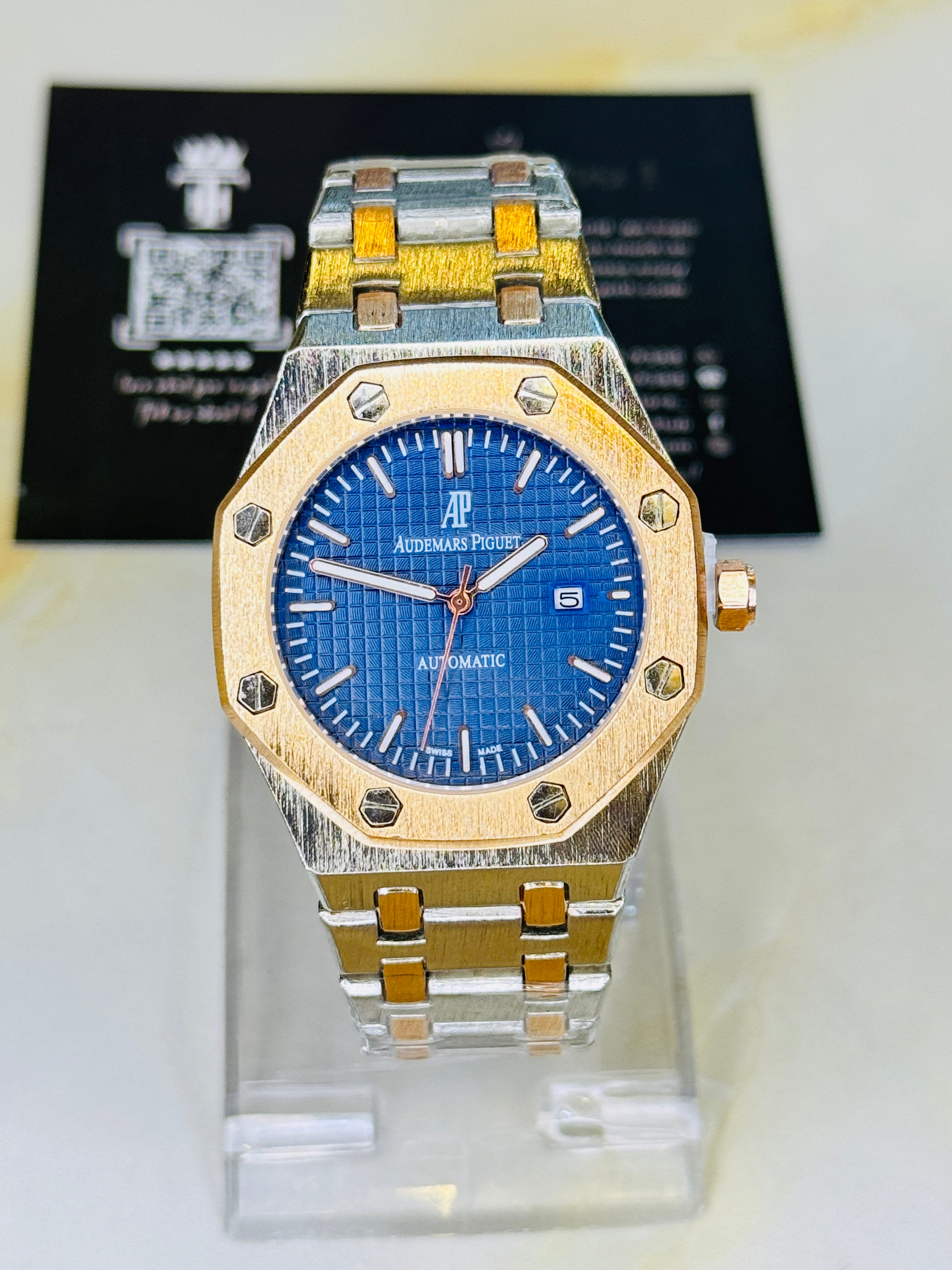 Two Tone Blue AP Quartz Watch
