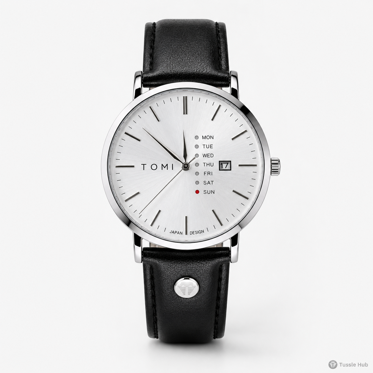 Tomi Mentor Black White Day Date Watch