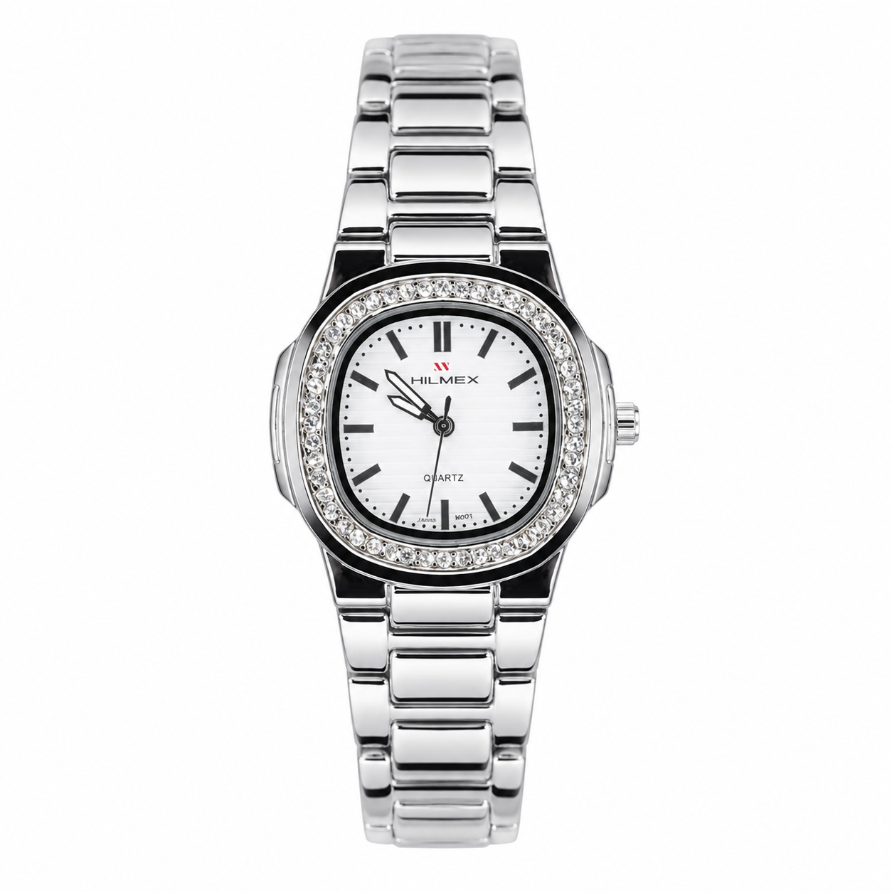 Xenlex Nautilus Silver Zircon Watch For Her