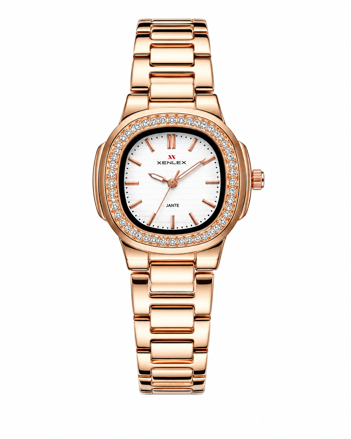 Xenlex Nautilus RoseGold Zircon Watch For Her