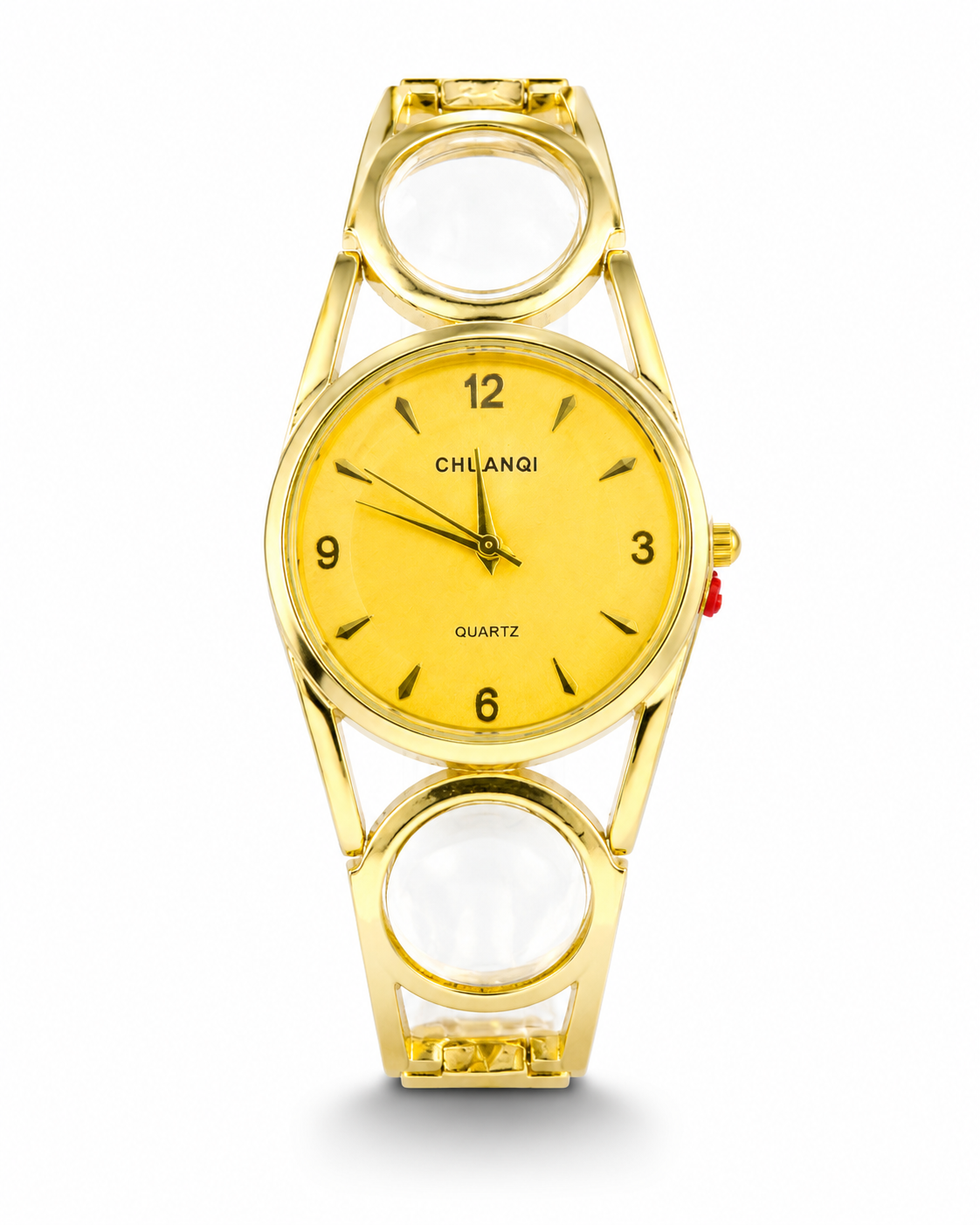 Gold Circle Bracelet Watch For Her