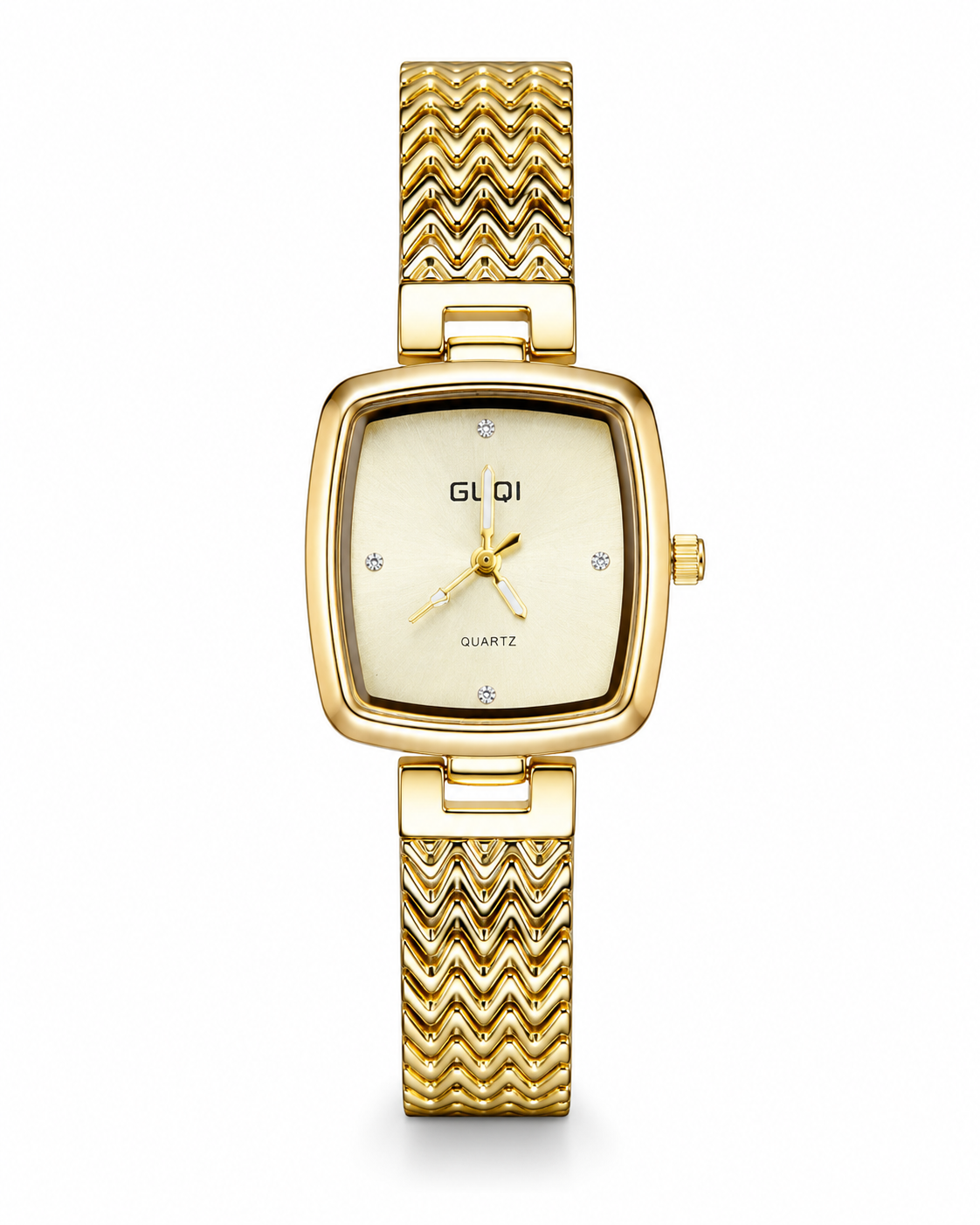 All Gold Guqi Square Watch For Her