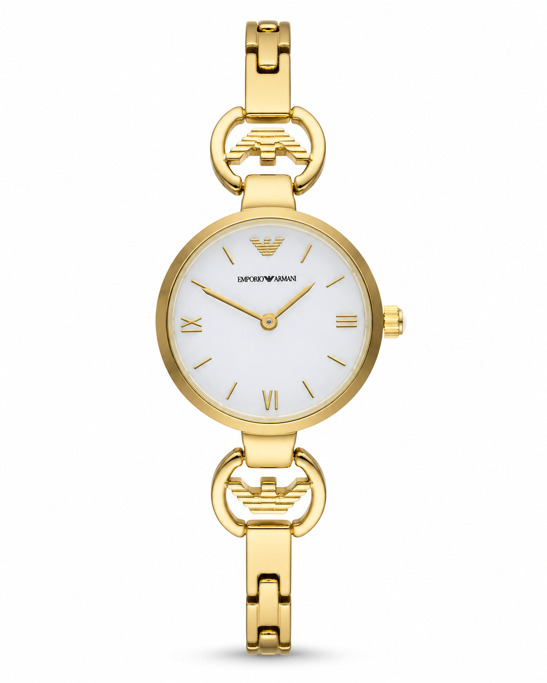 Emporio Gold White Watch for her