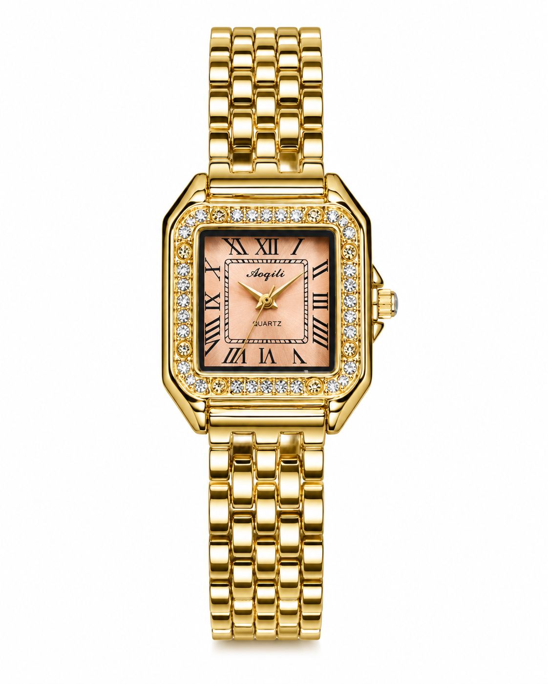 All Rosegold zircon Santos Watch For Her