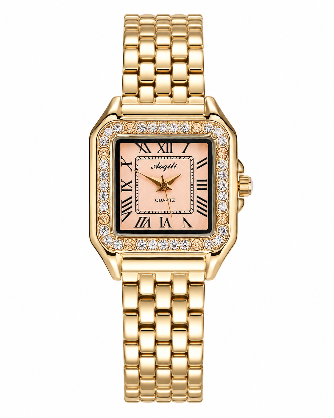 All Rosegold zircon Santos Watch For Her