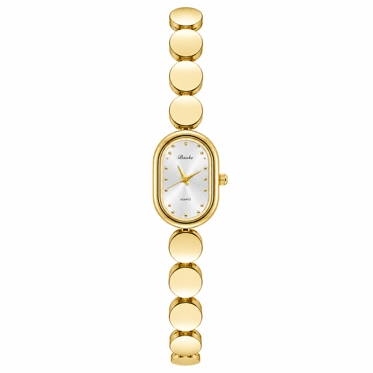 The Aura Pebble – Minimalist Oval Bangle Watch