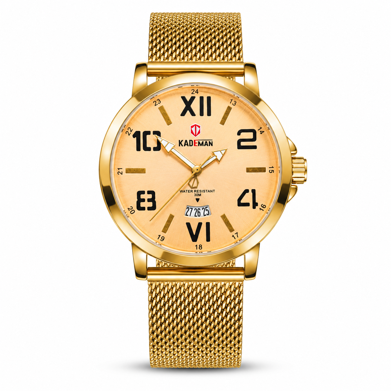 Kademan Rose Gold Mesh Premium Watch