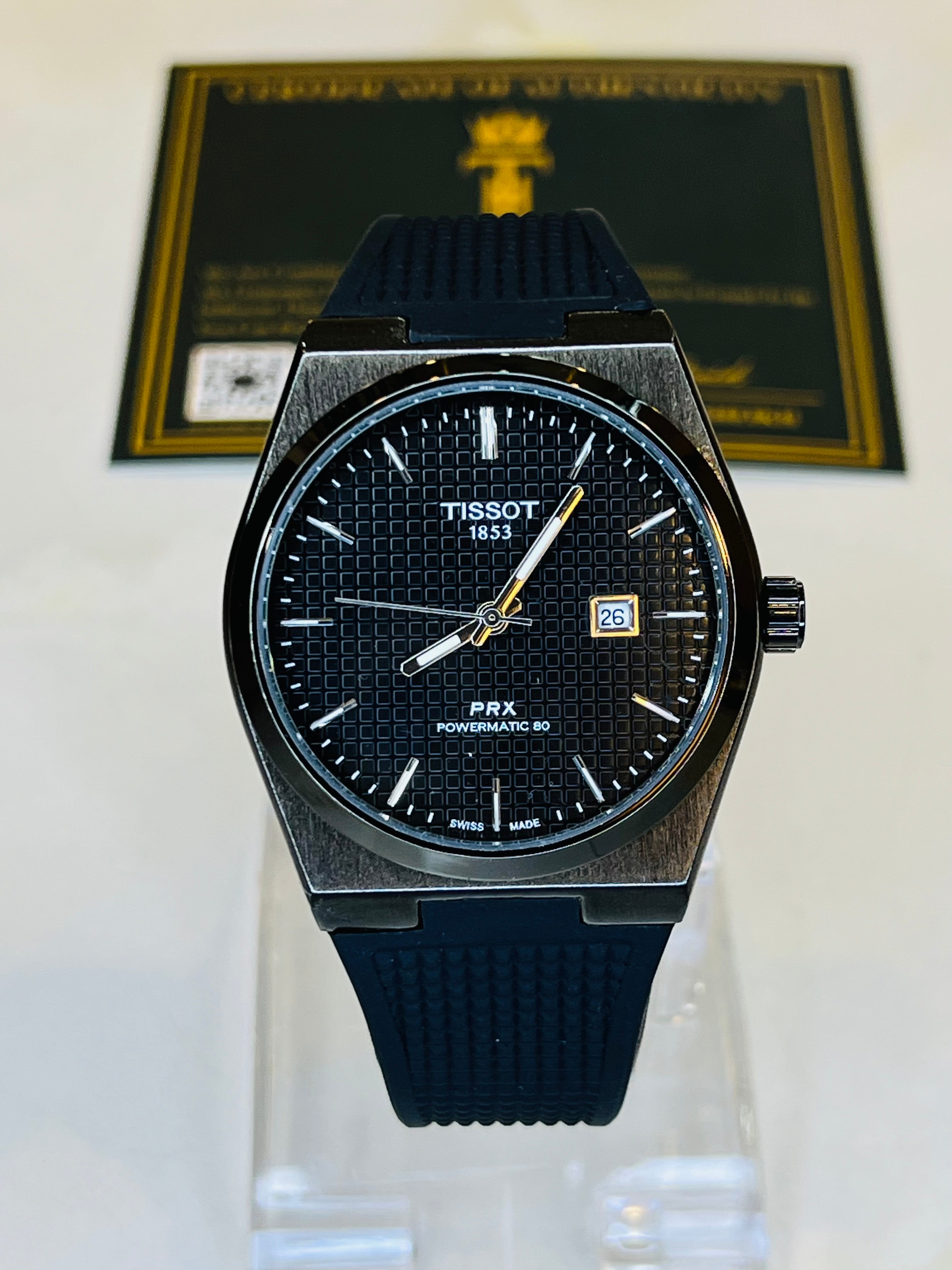 All Black PRX Silicon Strap Watch