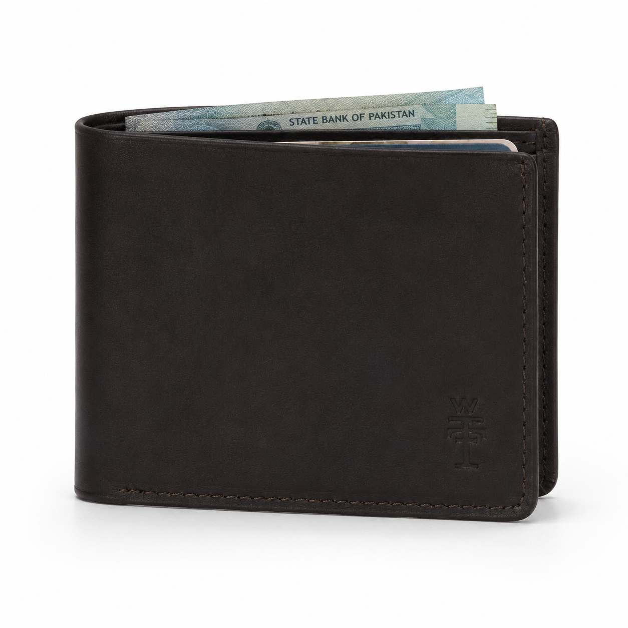 The Executive Bi-Fold Wallet Dark Coffee Brown