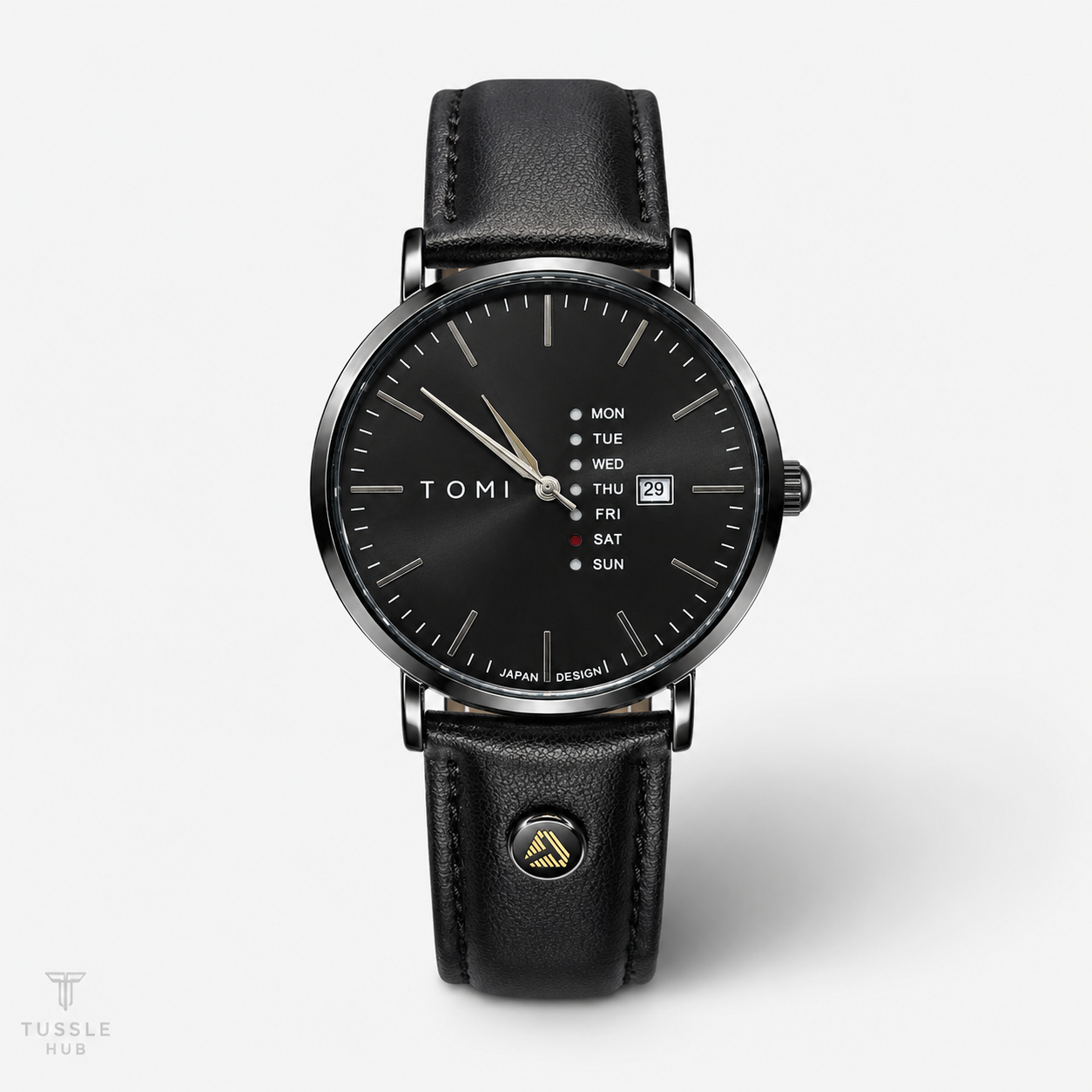 Tomi Mentor All Black Day Date Watch