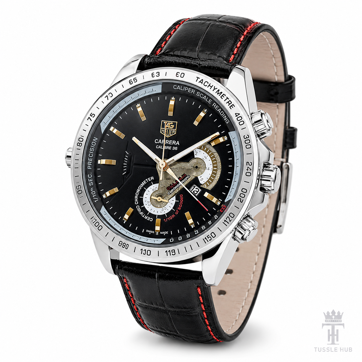 All Black Grand Carrera Leather Watch