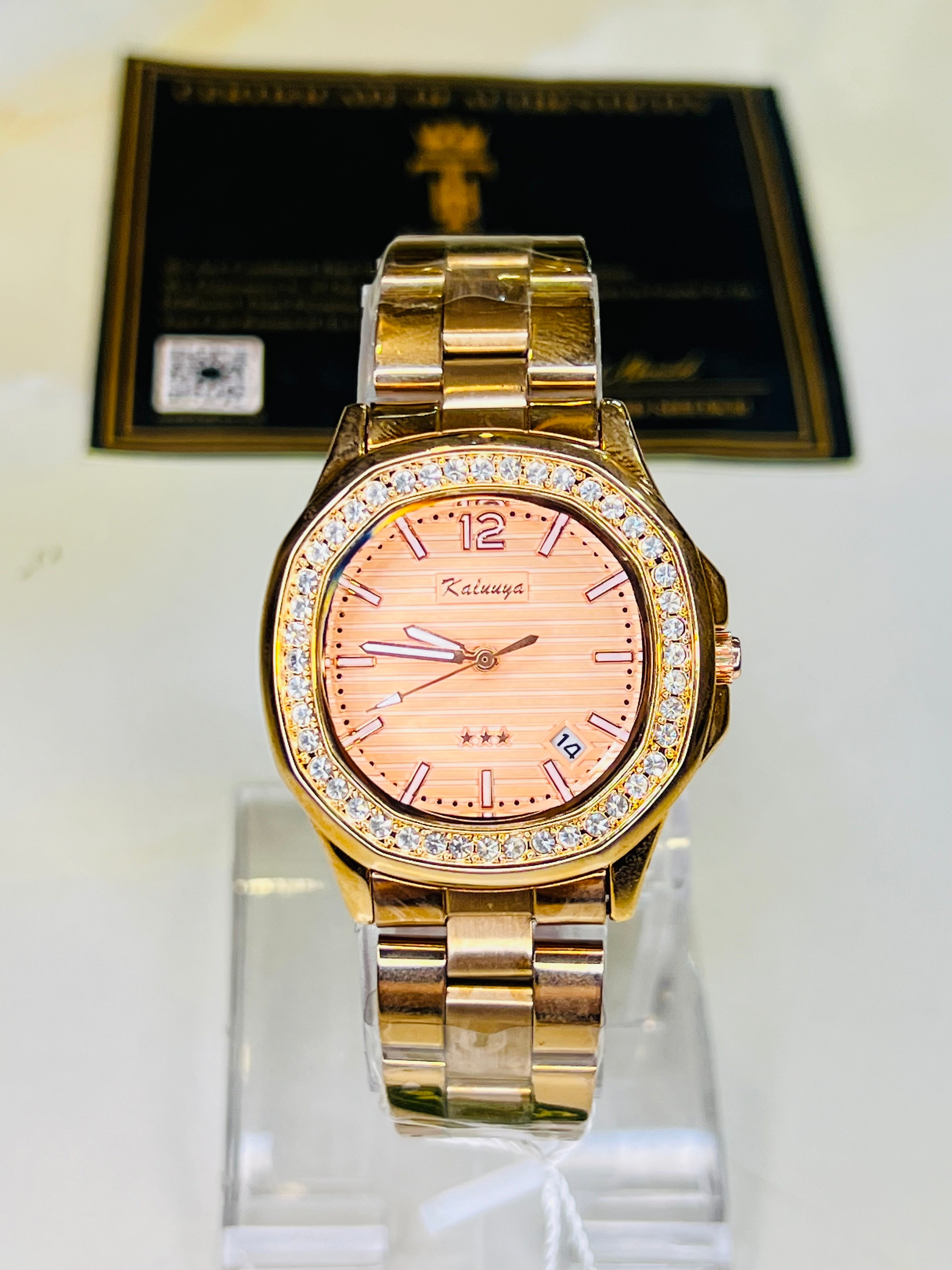 Rose Gold Nautilus Zircons Kaluuya Watch For Her