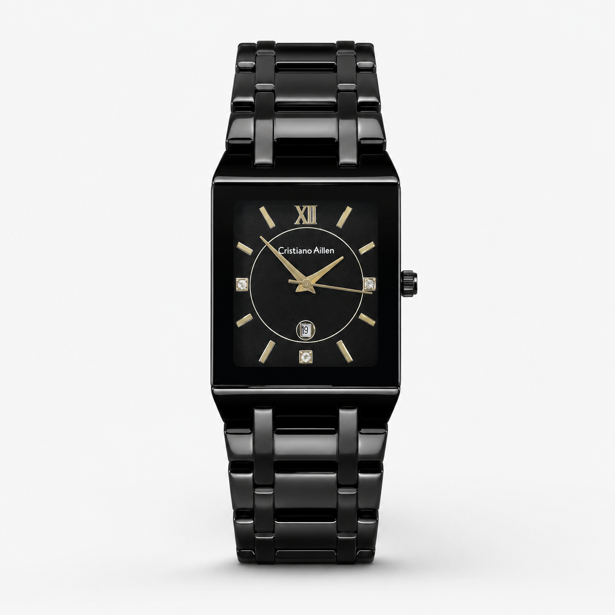 Cristiano Aillen All Black Square Watch
