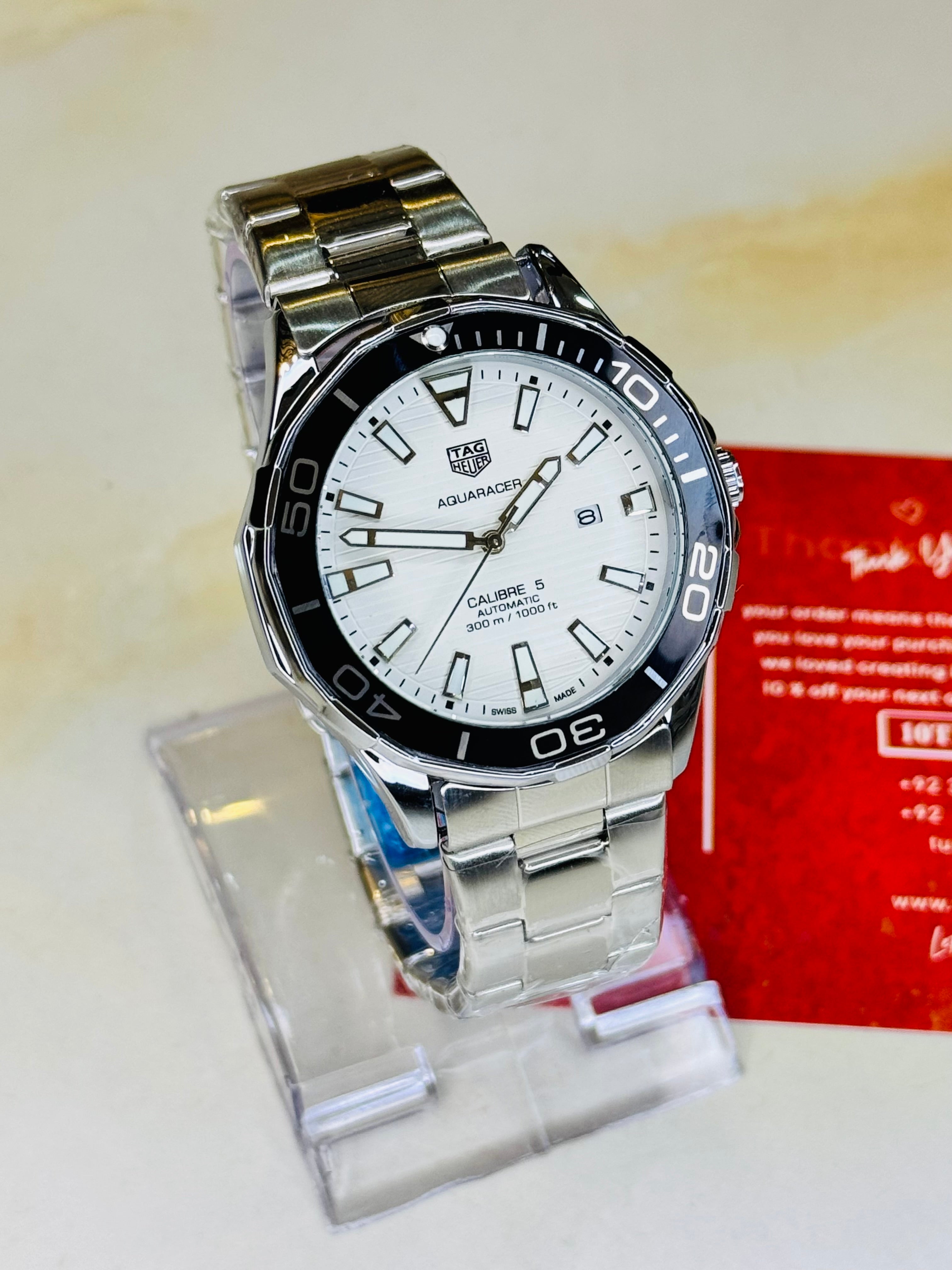 Tag Heur Aquaracer Silver White Quartz Watchh