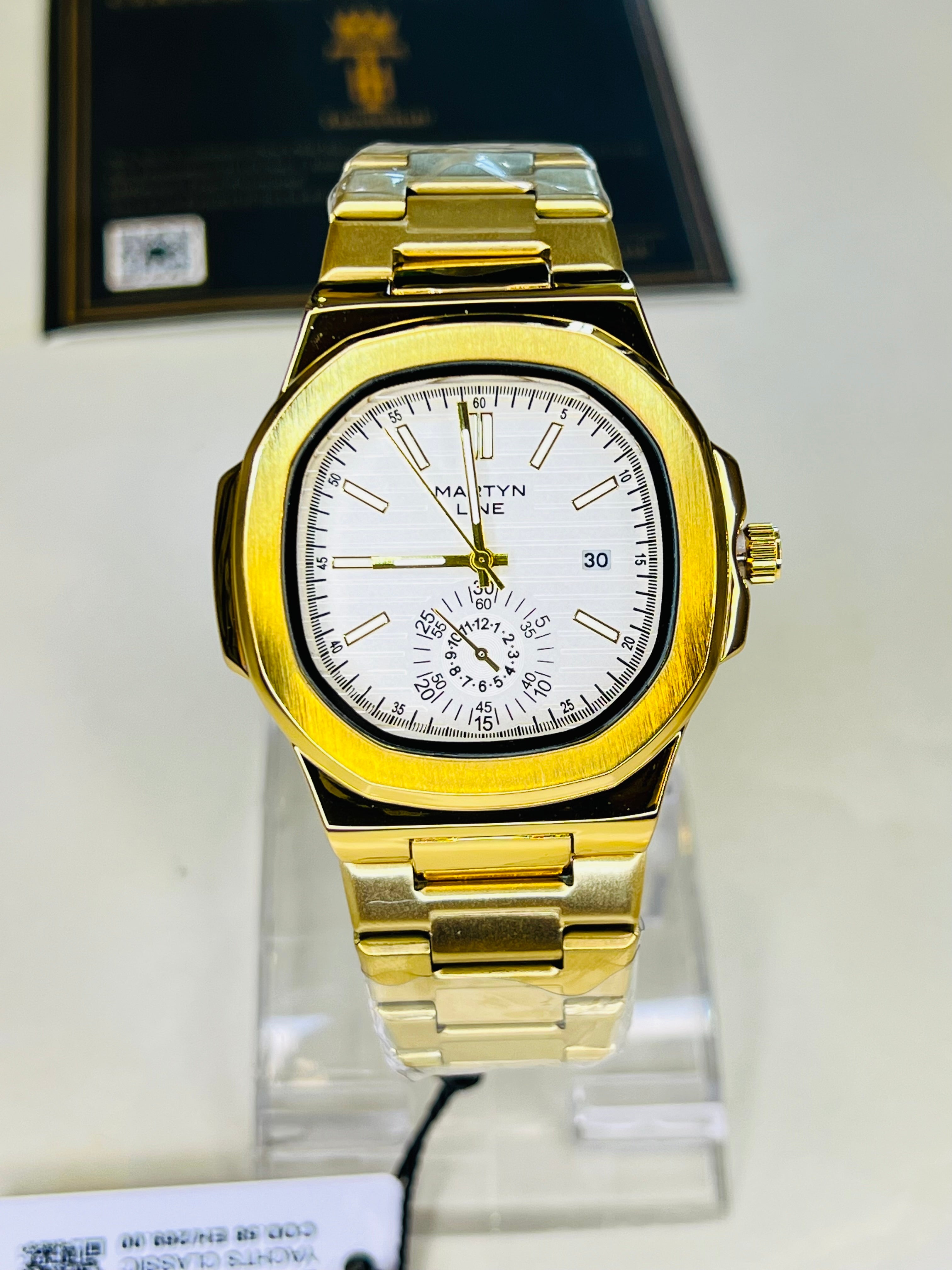 Gold White Martyn Nautilus Watch