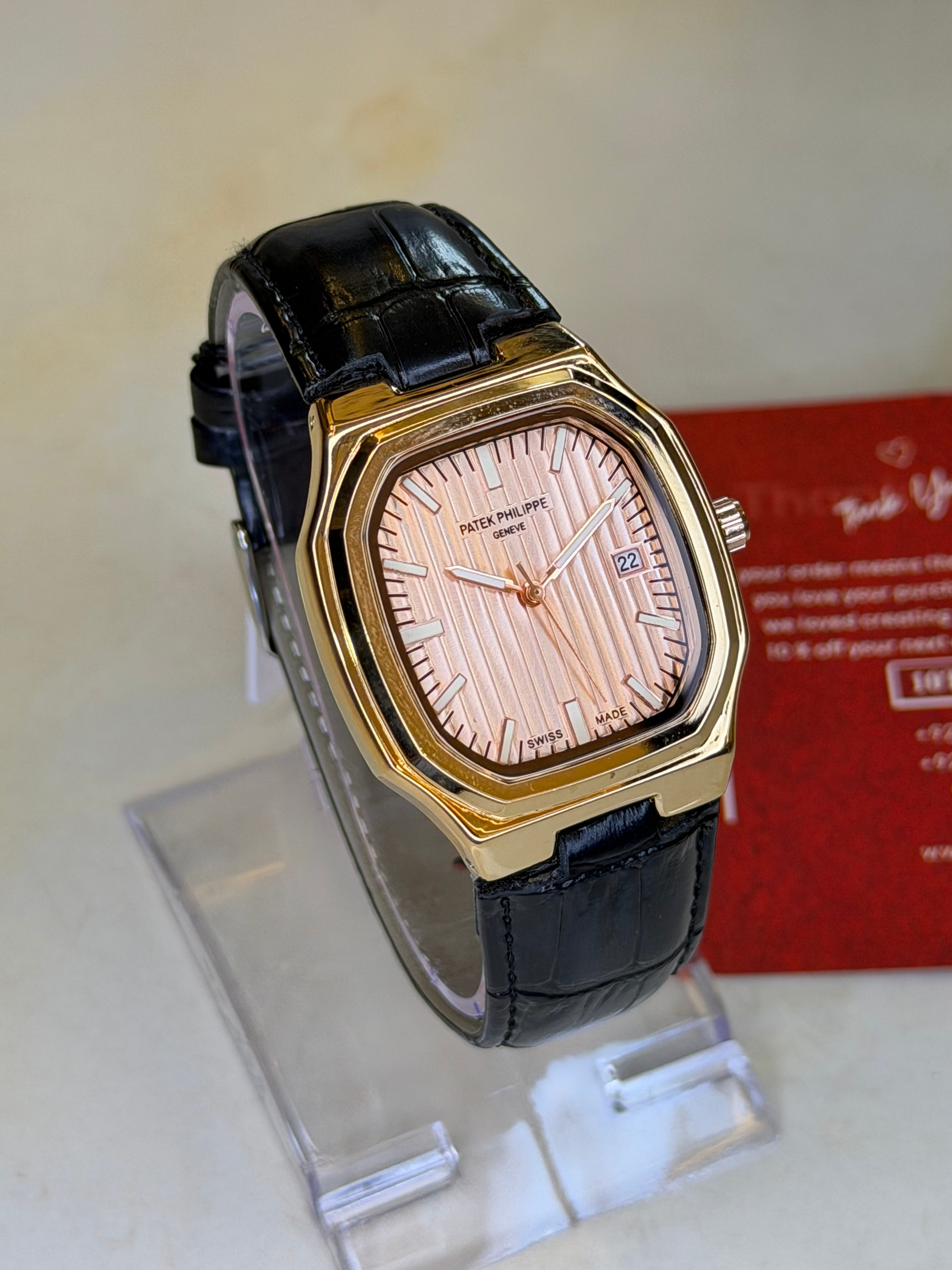 Patek Vintage Black Champagne Octa Watch