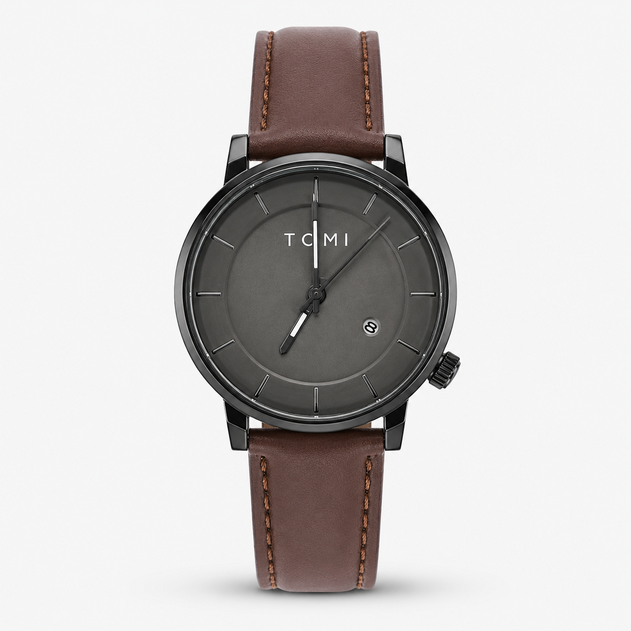 Tomi Brown Black Galaxy Dial Watch