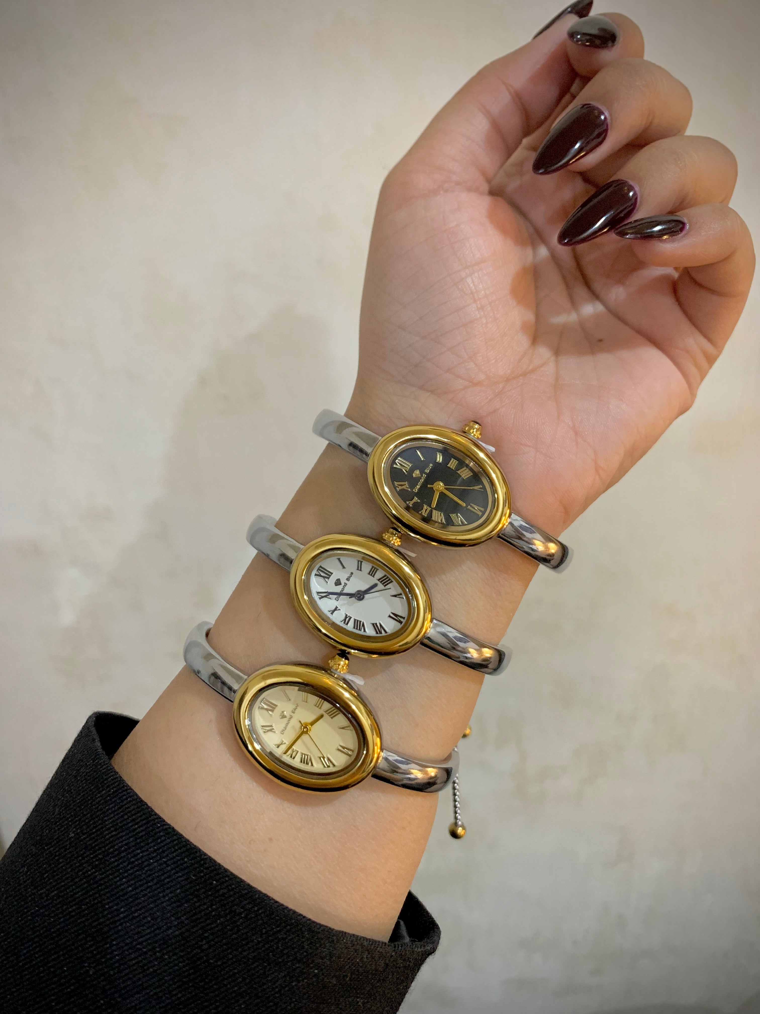 Two Tone Bangle Watch For Her