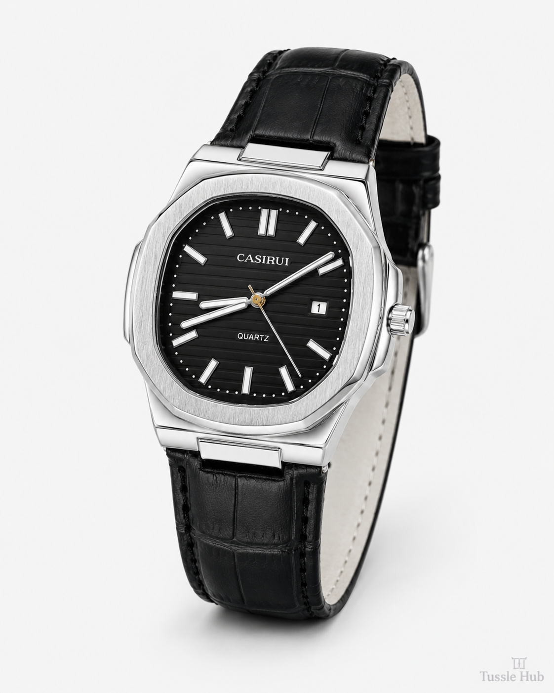 Black Silver Casirui Nautilus Watch