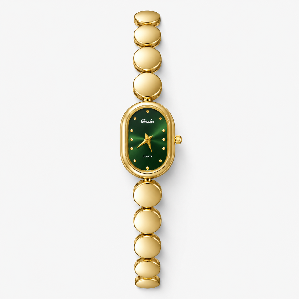 The Aura Pebble – Minimalist Oval Bangle Watch