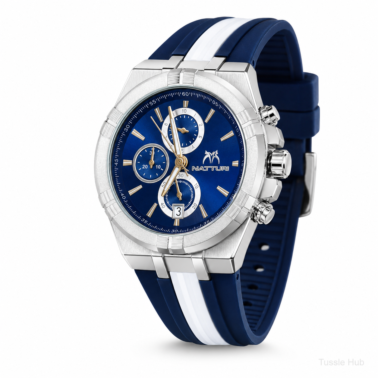 Blue Silver Matturi Shift Chronograph Watch