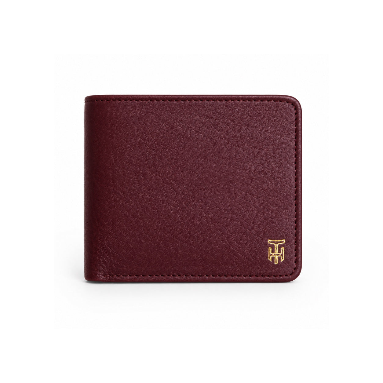 Tussle Royal Pebble-Grain Leather Bifold Wallet - Burgundy
