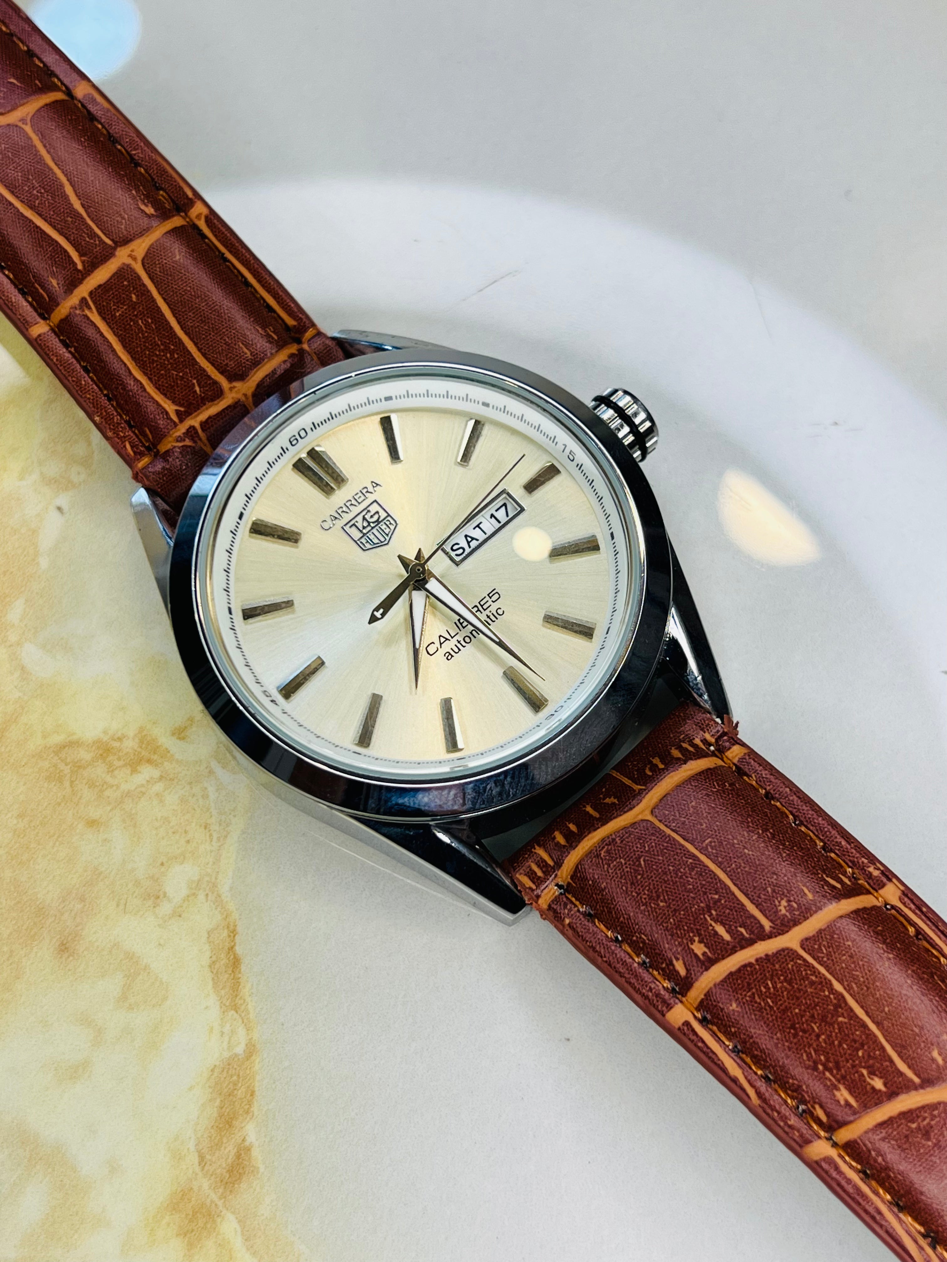 Brown Carrera Day Date Elite Dial Watch