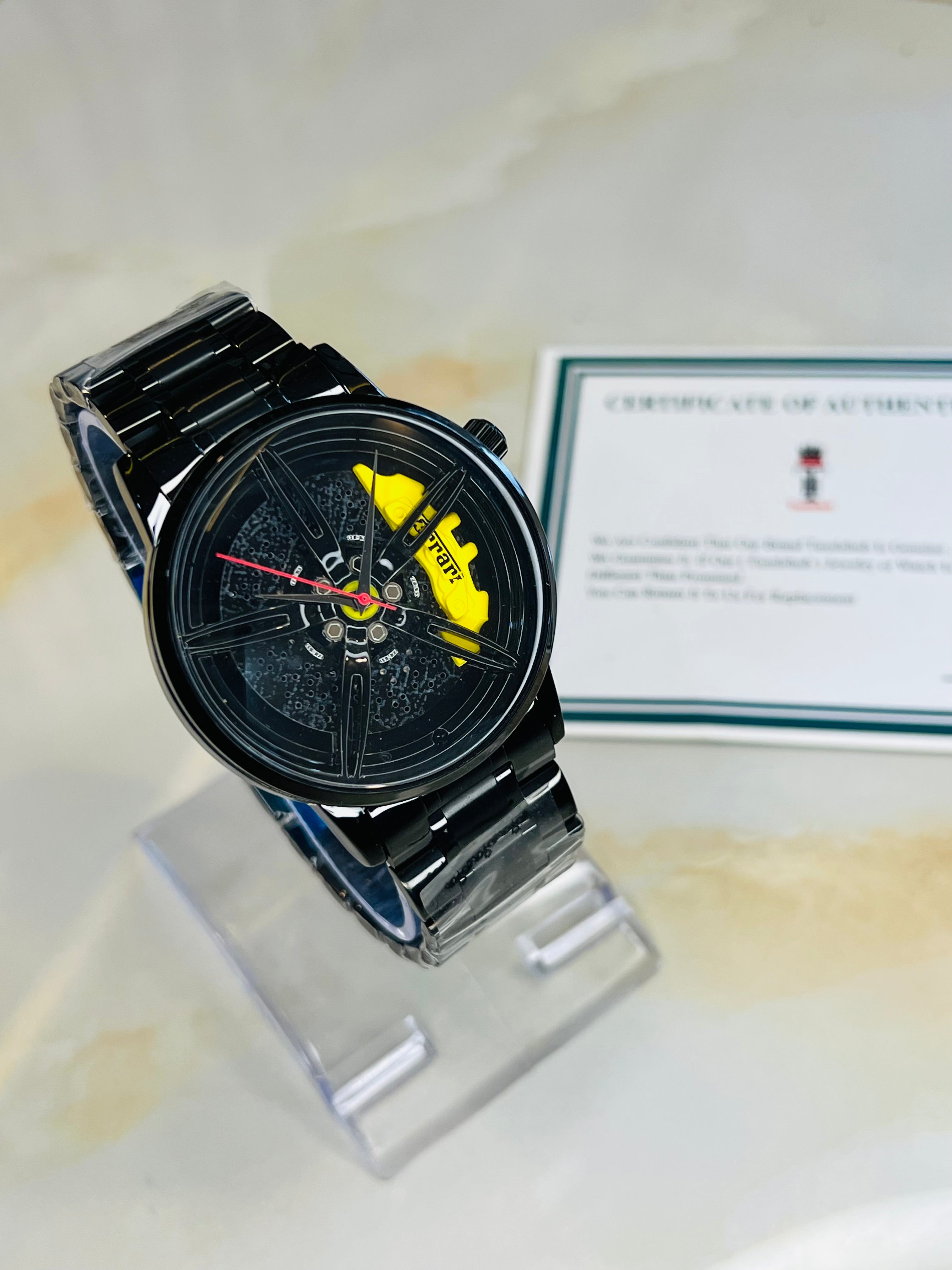 Vossen Ace style Yellow Wheel watch