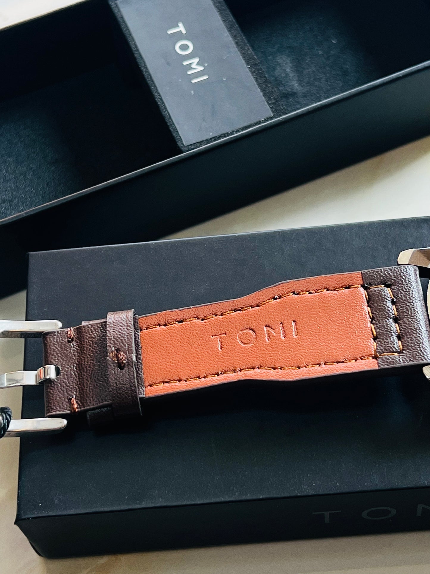 Tomi Coffee Silver Royal Dial Watch