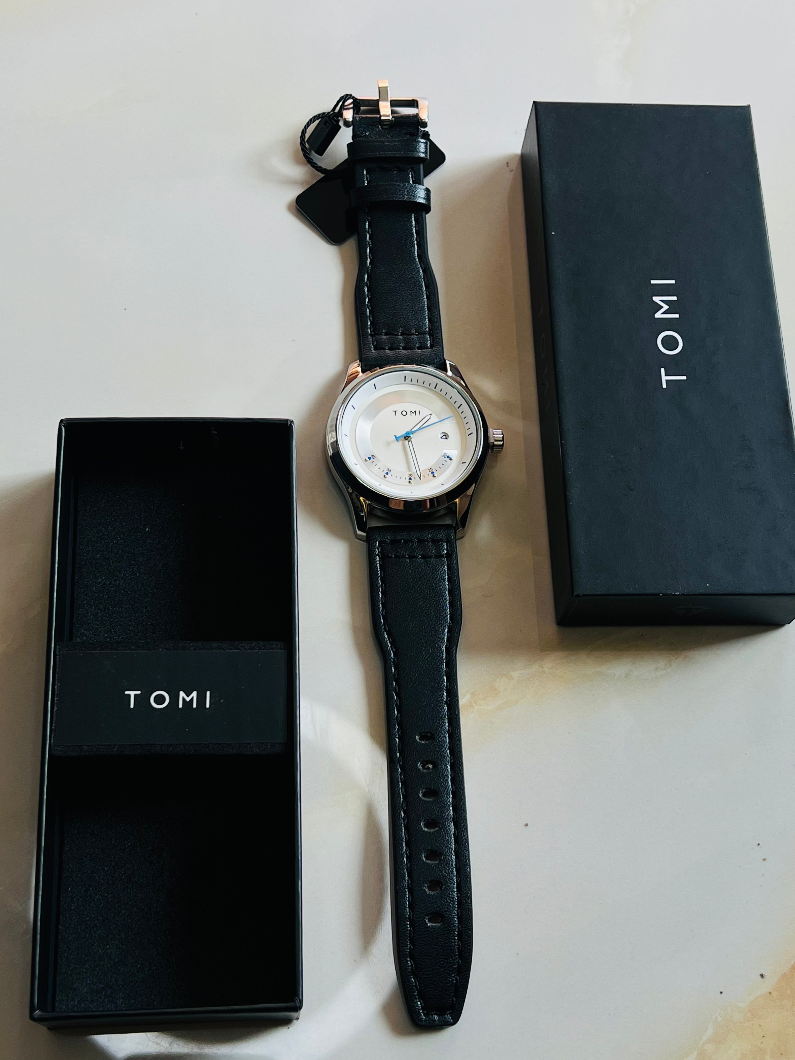 Tomi Black Silver Royal Dial Watch